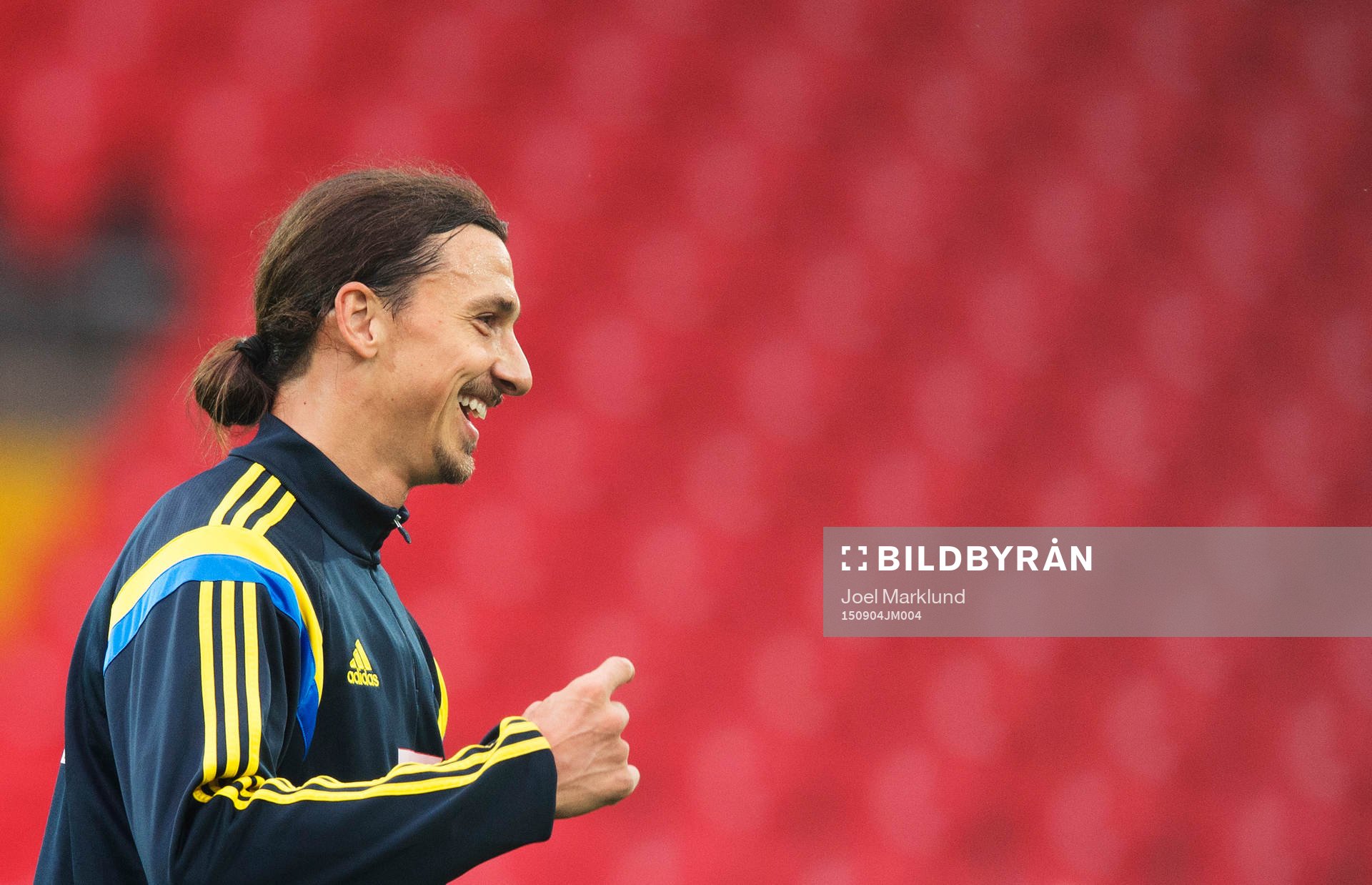 Zlatan Ibrahimovic på Sveriges fotbollslandslag träning