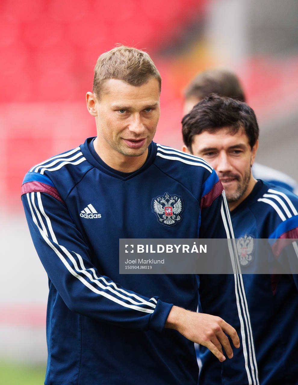 Vasiliy Berezutskiy på Rysslands fotbollslandslag träning