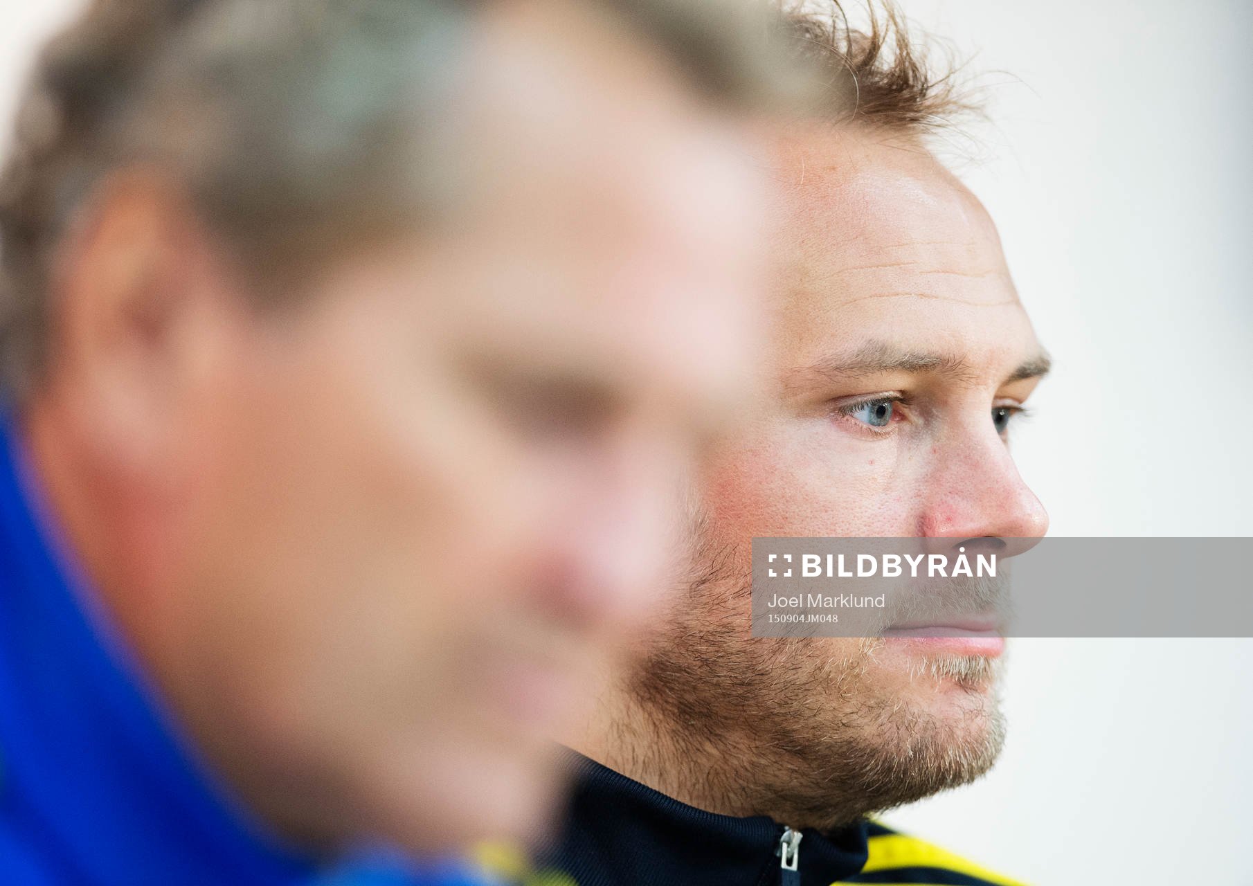 Andreas Granqvist på en presskonferens