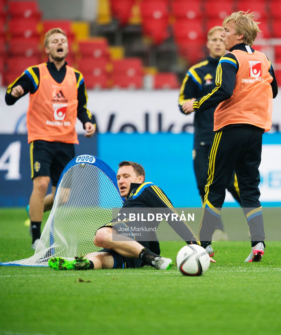 Kim Källström på Sveriges fotbollslandslag träning