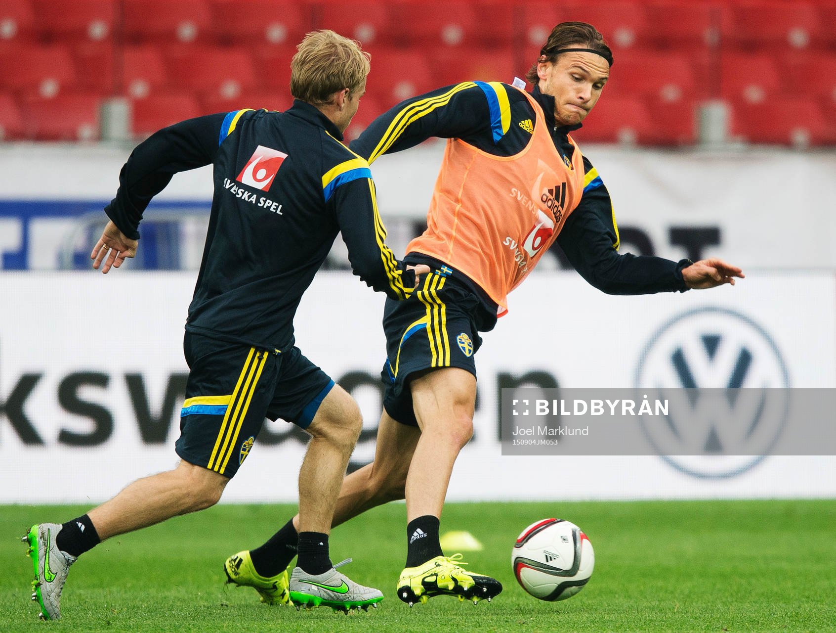 Albin Ekdal på Sveriges fotbollslandslag träning