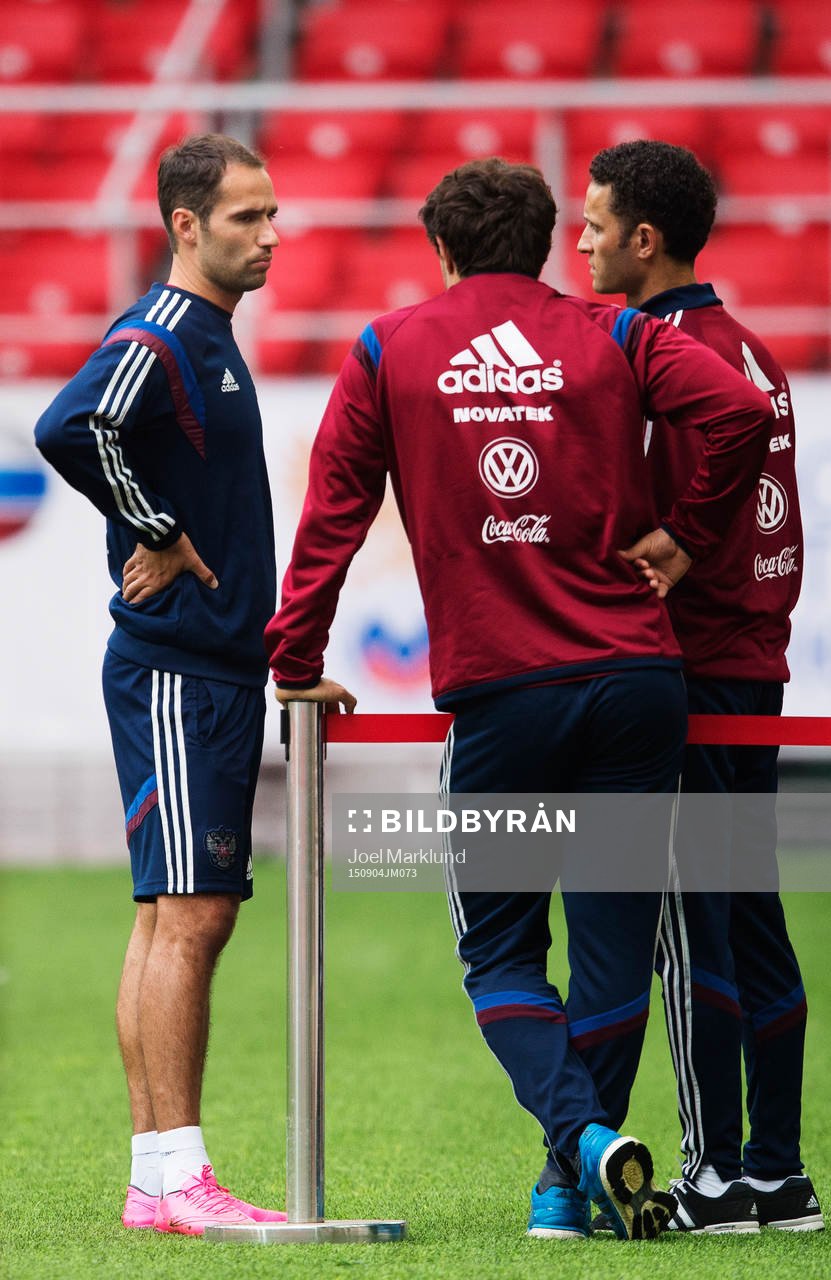 Roman Shirokov på Rysslands fotbollslandslag träning