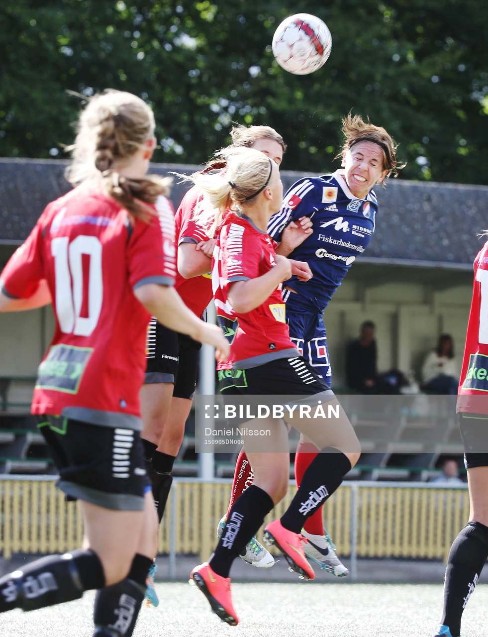  Kvarnsvedens Sarah Elnicky under fotbollsmatchen i Elitettan mellan LB07 och Kvarnsveden den 5  September 2015 i Malmö.
