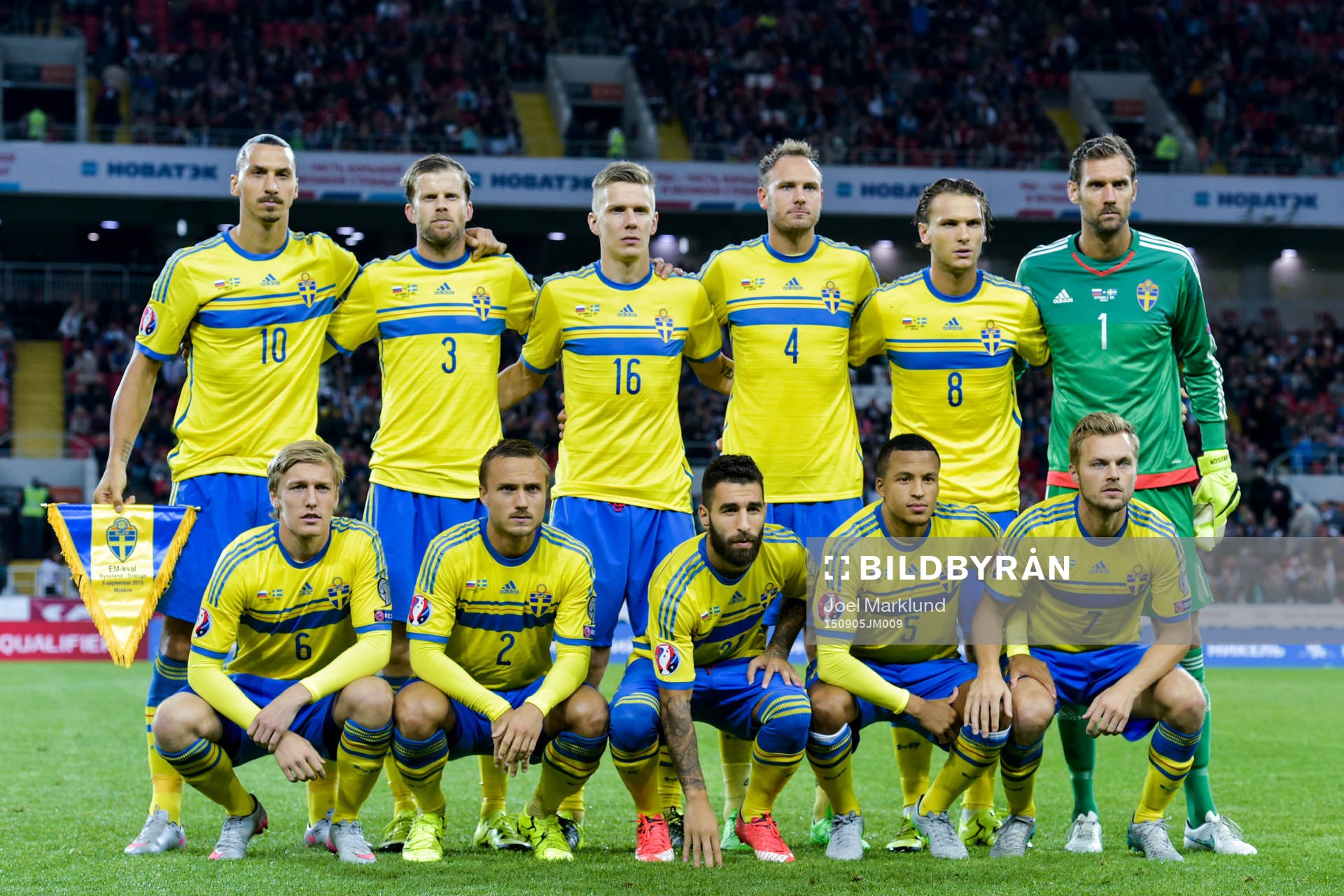 Sveriges startelva, övre raden från vänster, Zlatan