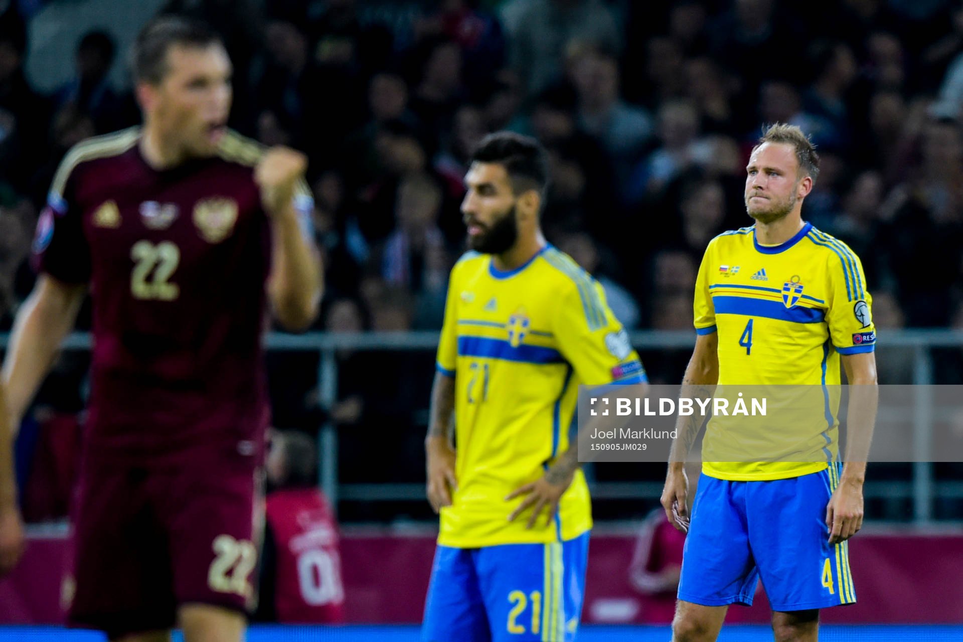 Sveriges Jimmy Durmaz och Andreas Granqvist deppar
