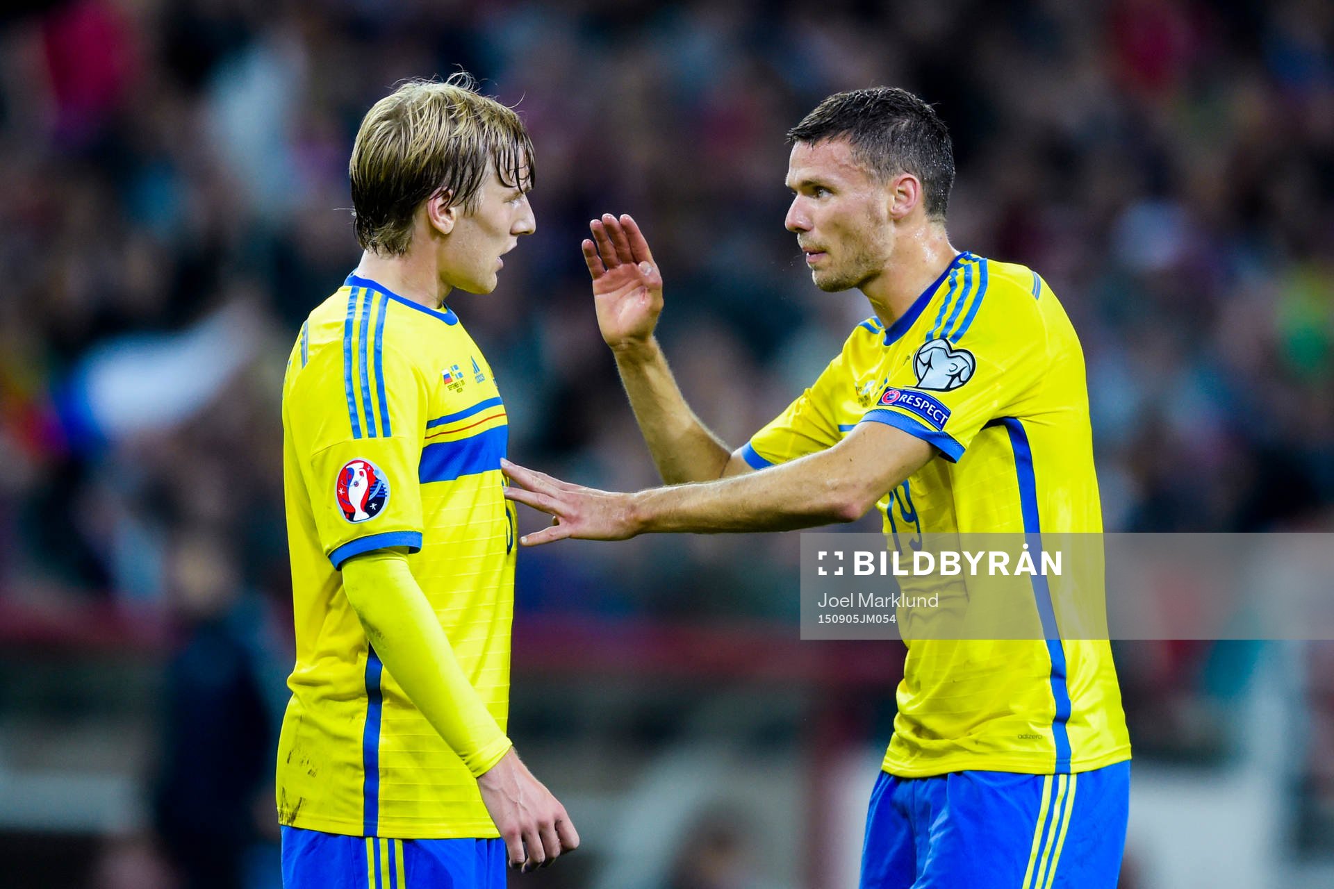 Sveriges Emil Forsberg och Marcus Berg i samtal