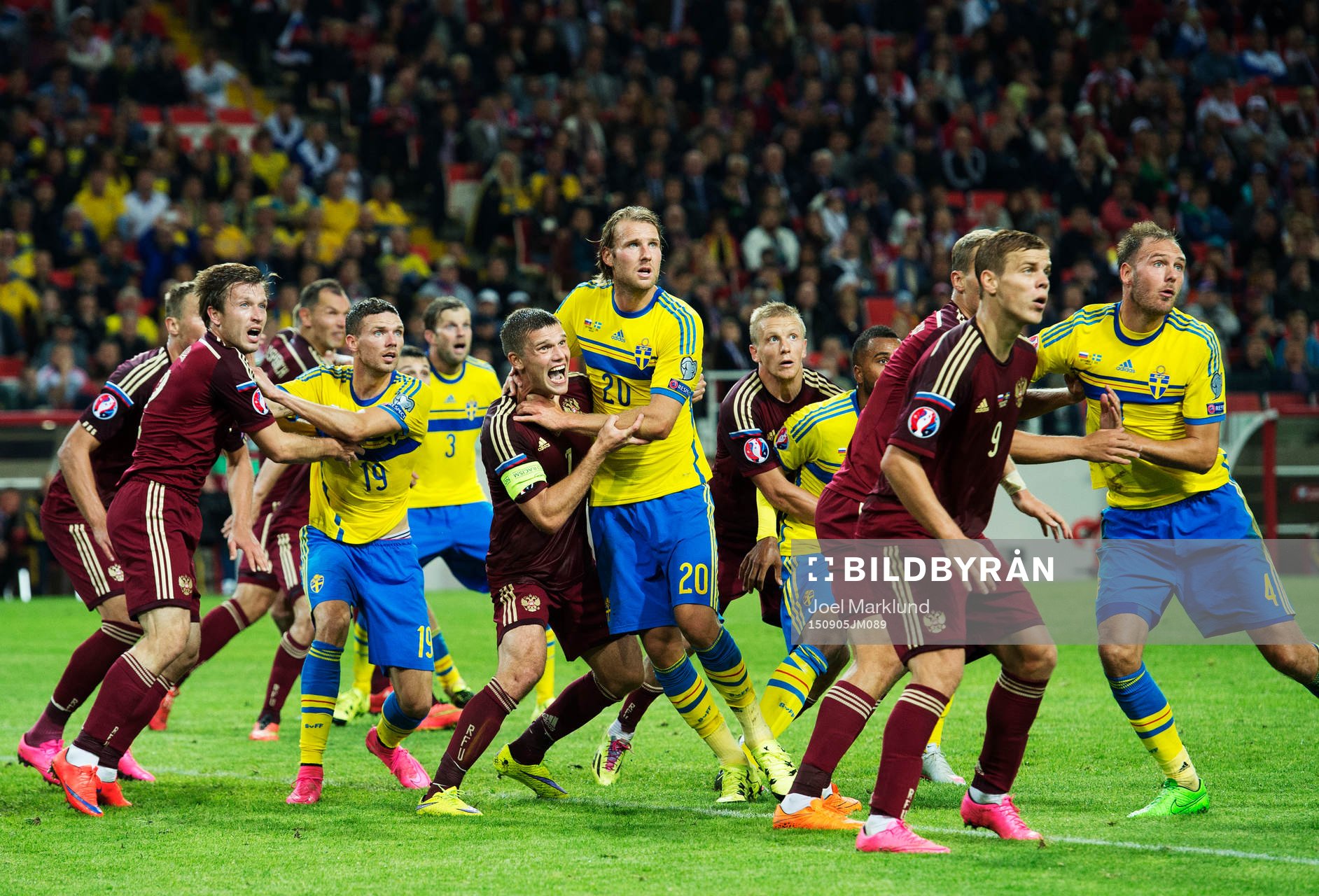 Sveriges Marcus Berg, Ola Toivonen och Andreas Granqvist