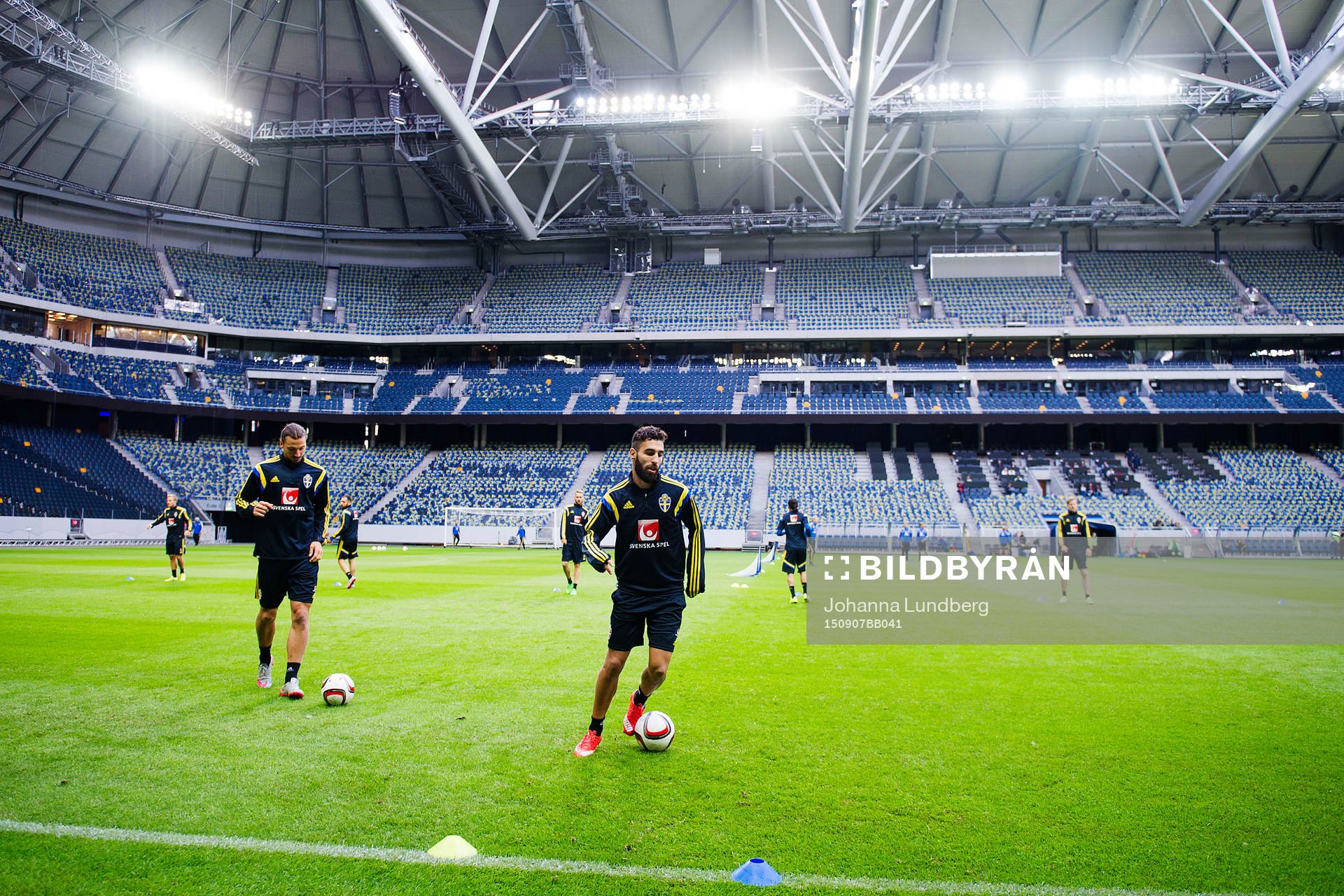 Zlatan Ibrahimovic och Jimmu Durmaz på Friends arena