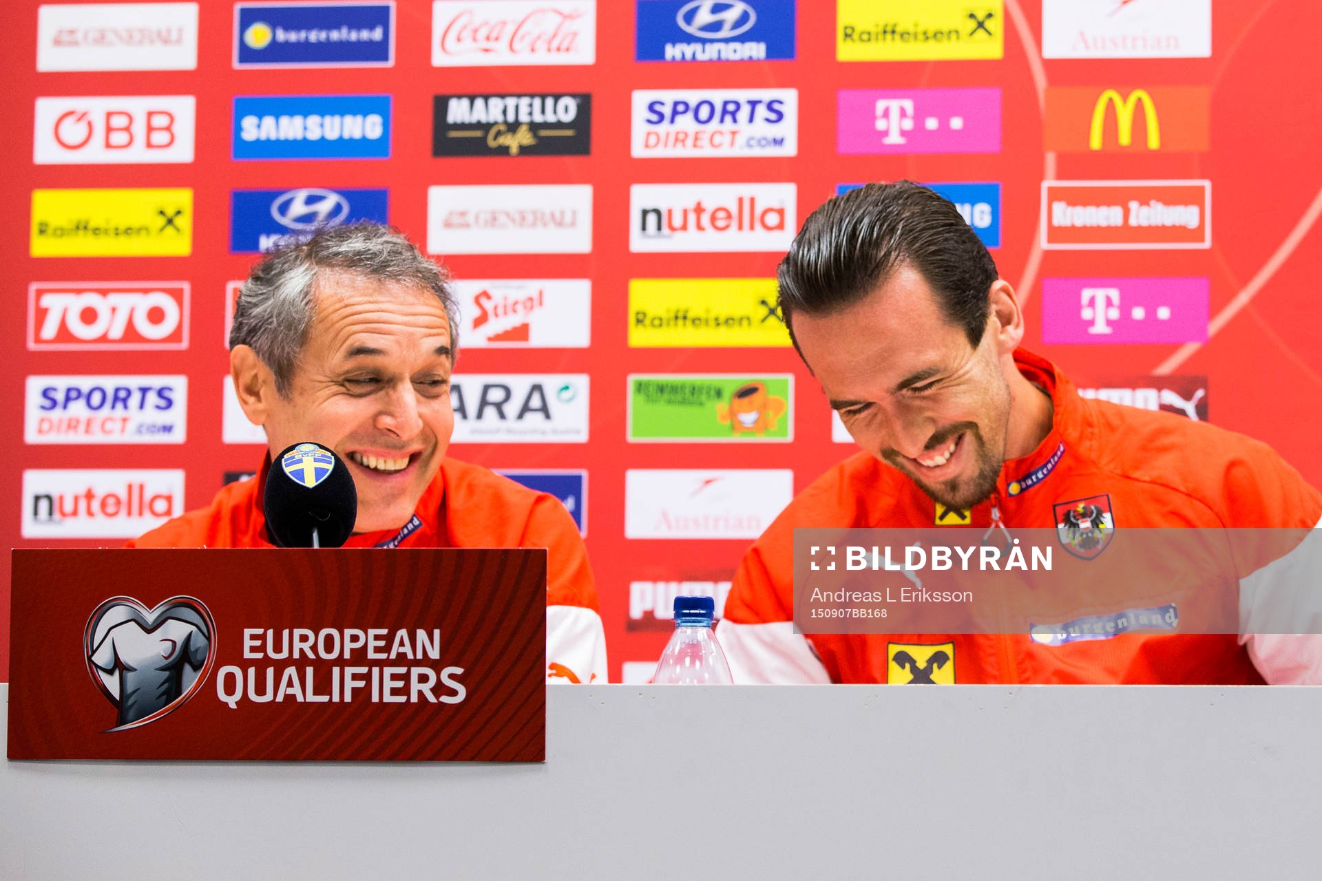Österrikes förbundskapten Marcel Koller och Christian