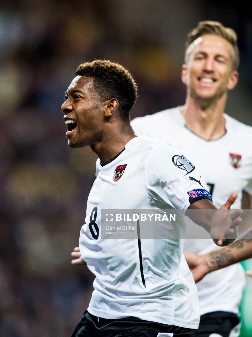 Österrikes David Alaba jublar