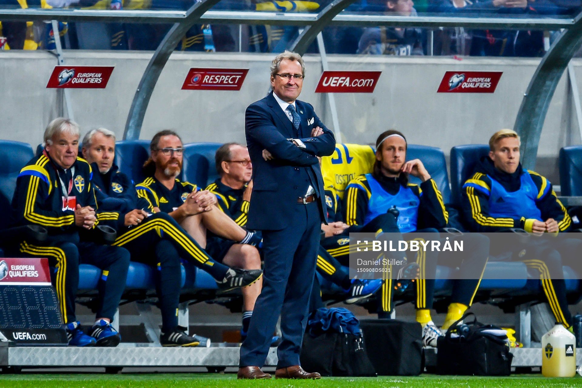 Sveriges förbundskapten Erik Hamrén deppar