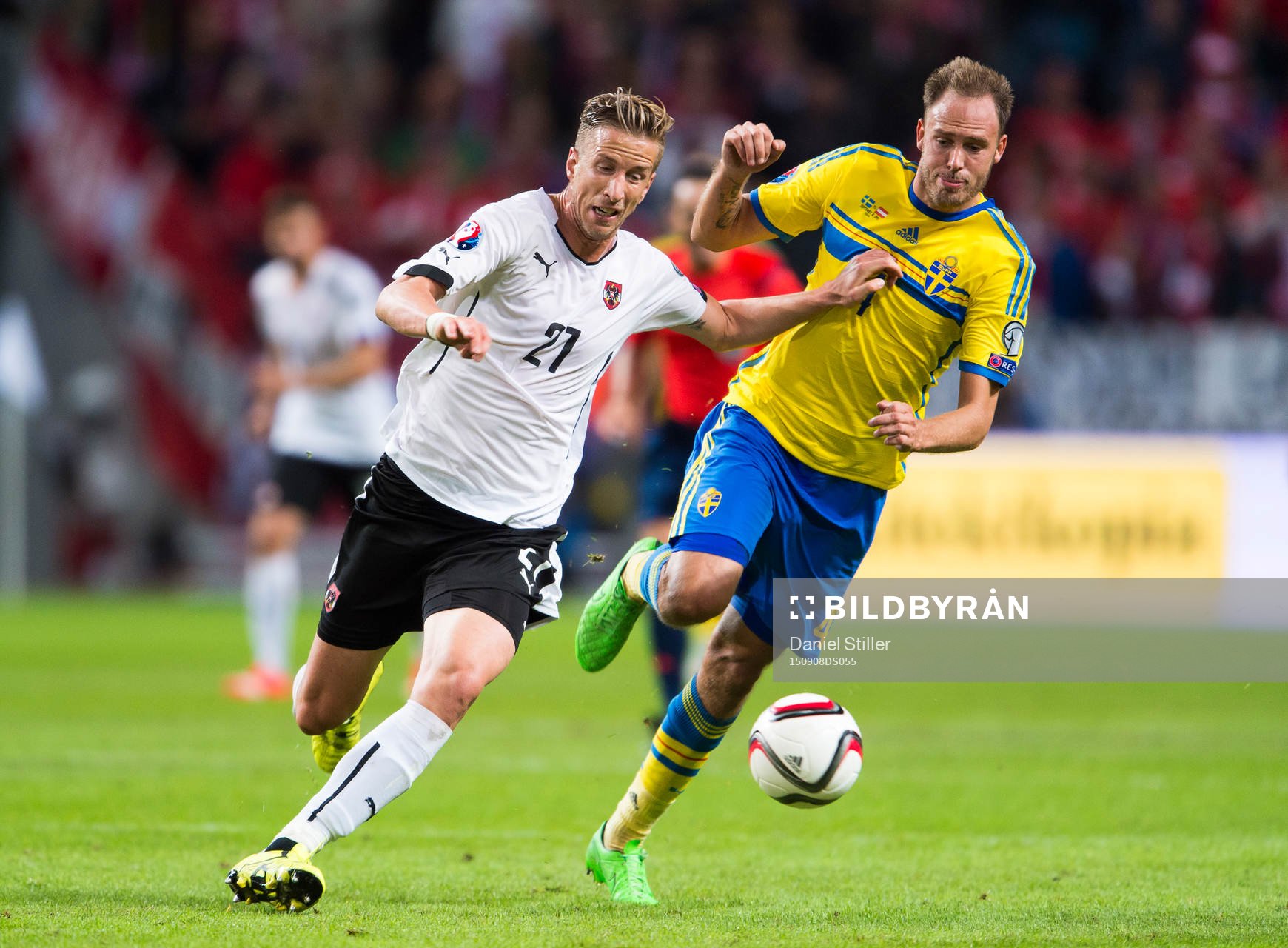 Österrikes Marc Janko och Sveriges Andreas Granqvist