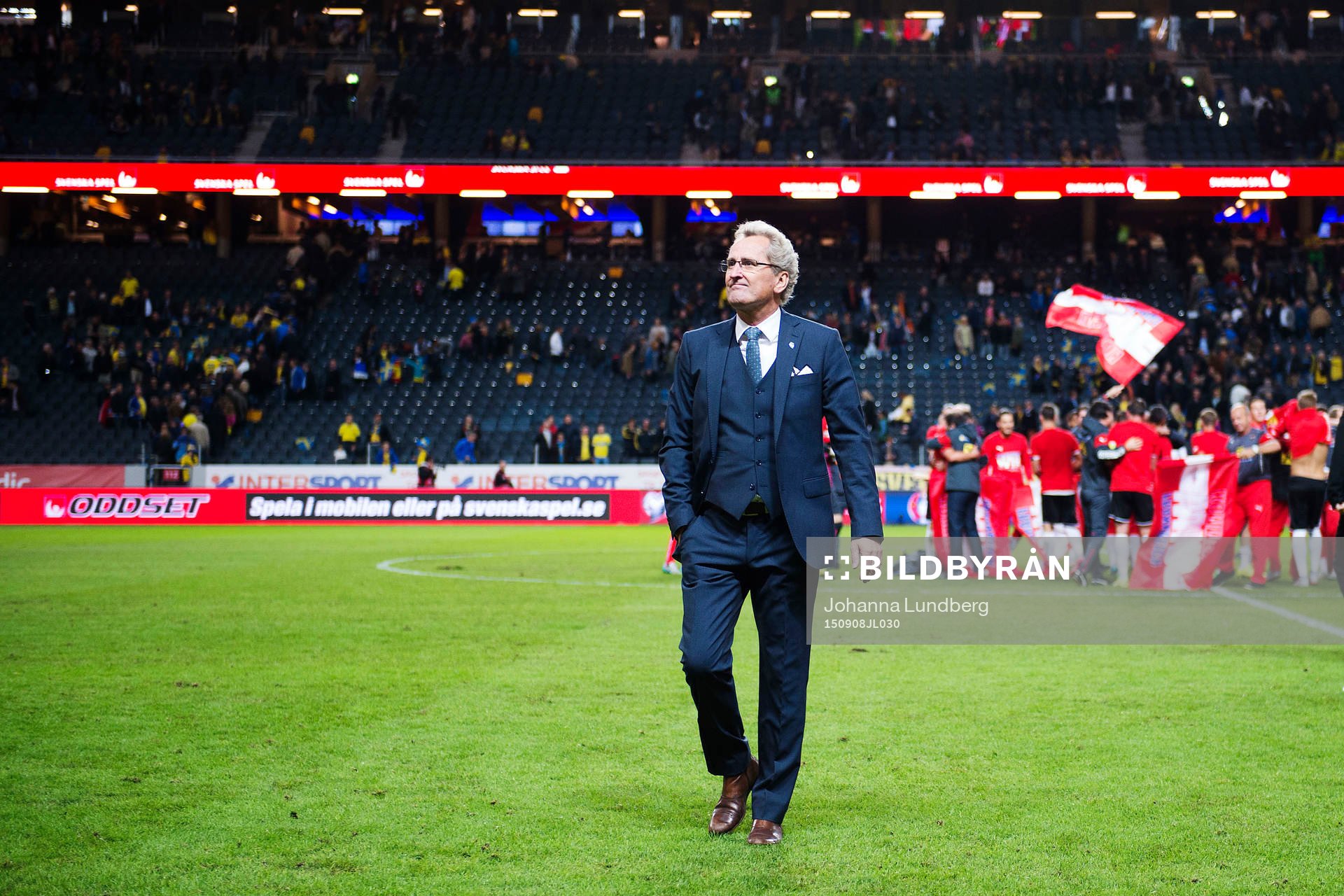under fotbollsmatchen i EM-kvalet mellan Sverige och