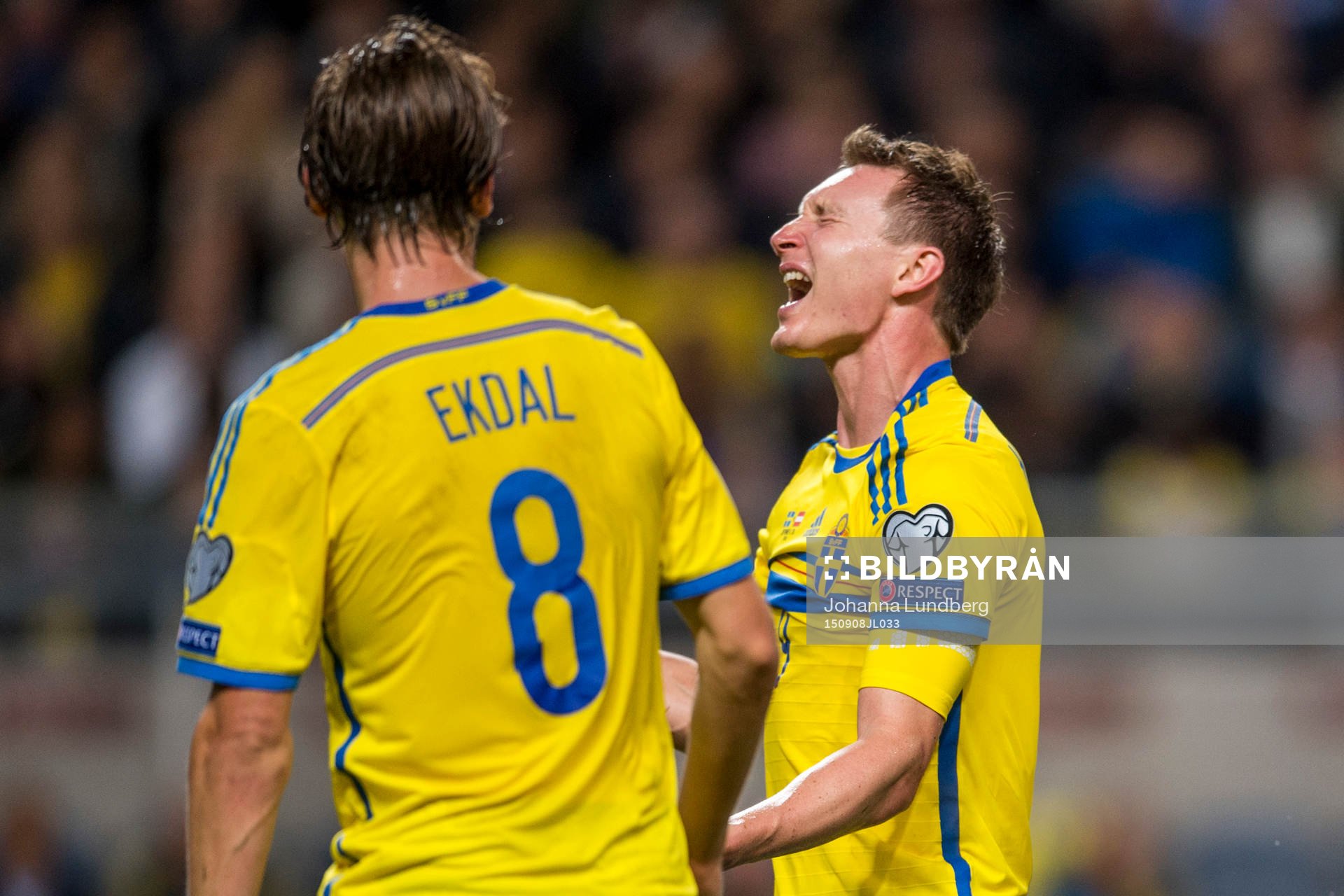 Sveriges Albin Ekdal och Kim Källström deppar