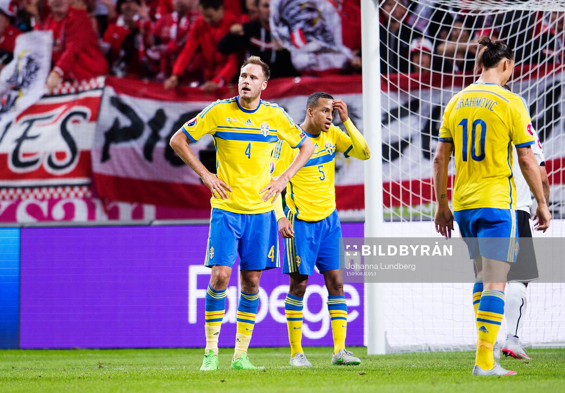 Sveriges Andreas Granqvist, Martin Olsson och Zlatan