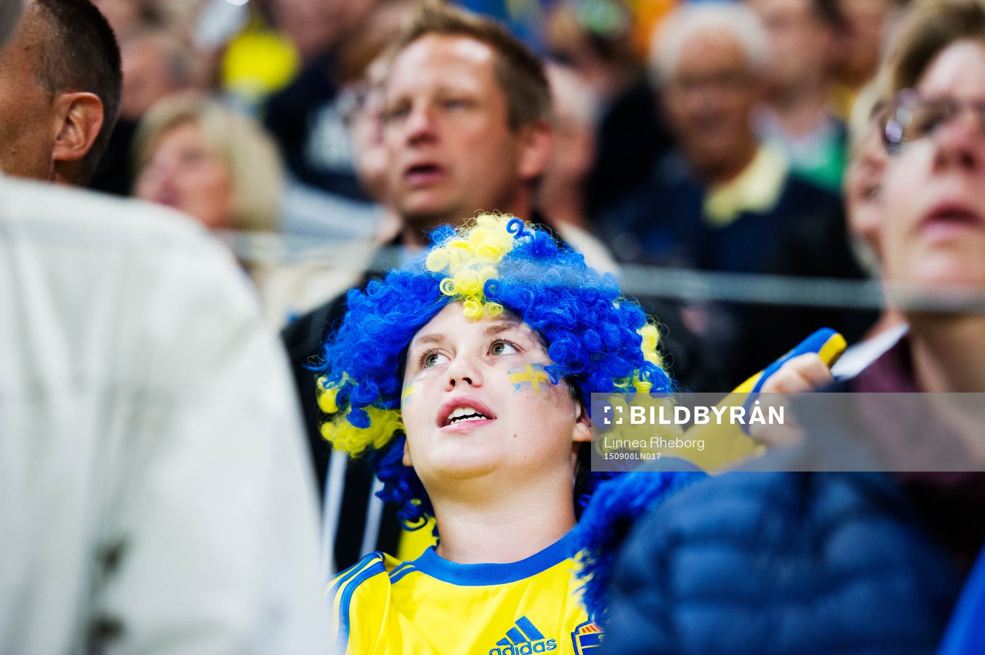 under fotbollsmatchen i EM-kvalet mellan Sverige och