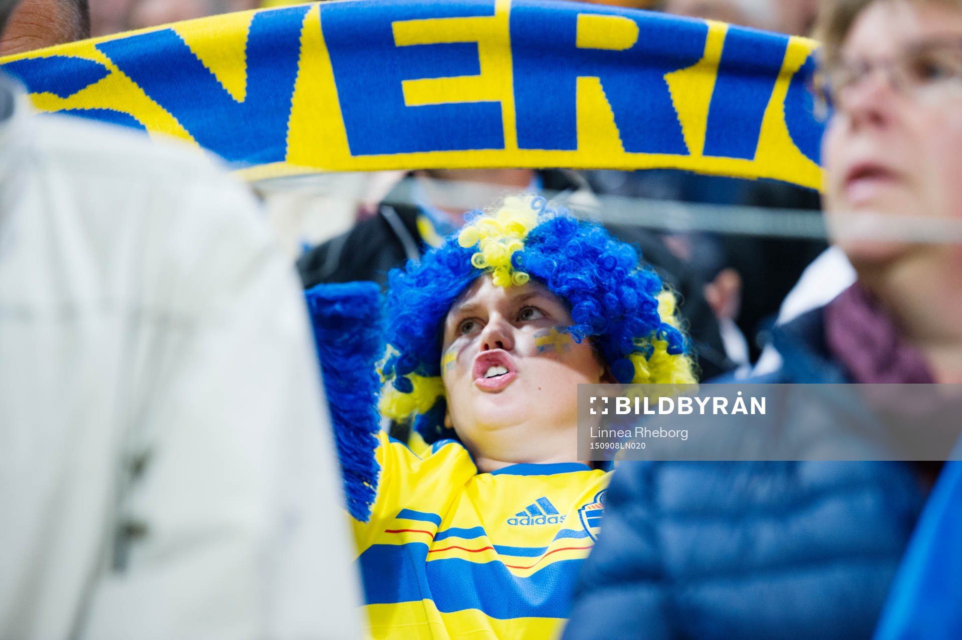 under fotbollsmatchen i EM-kvalet mellan Sverige och