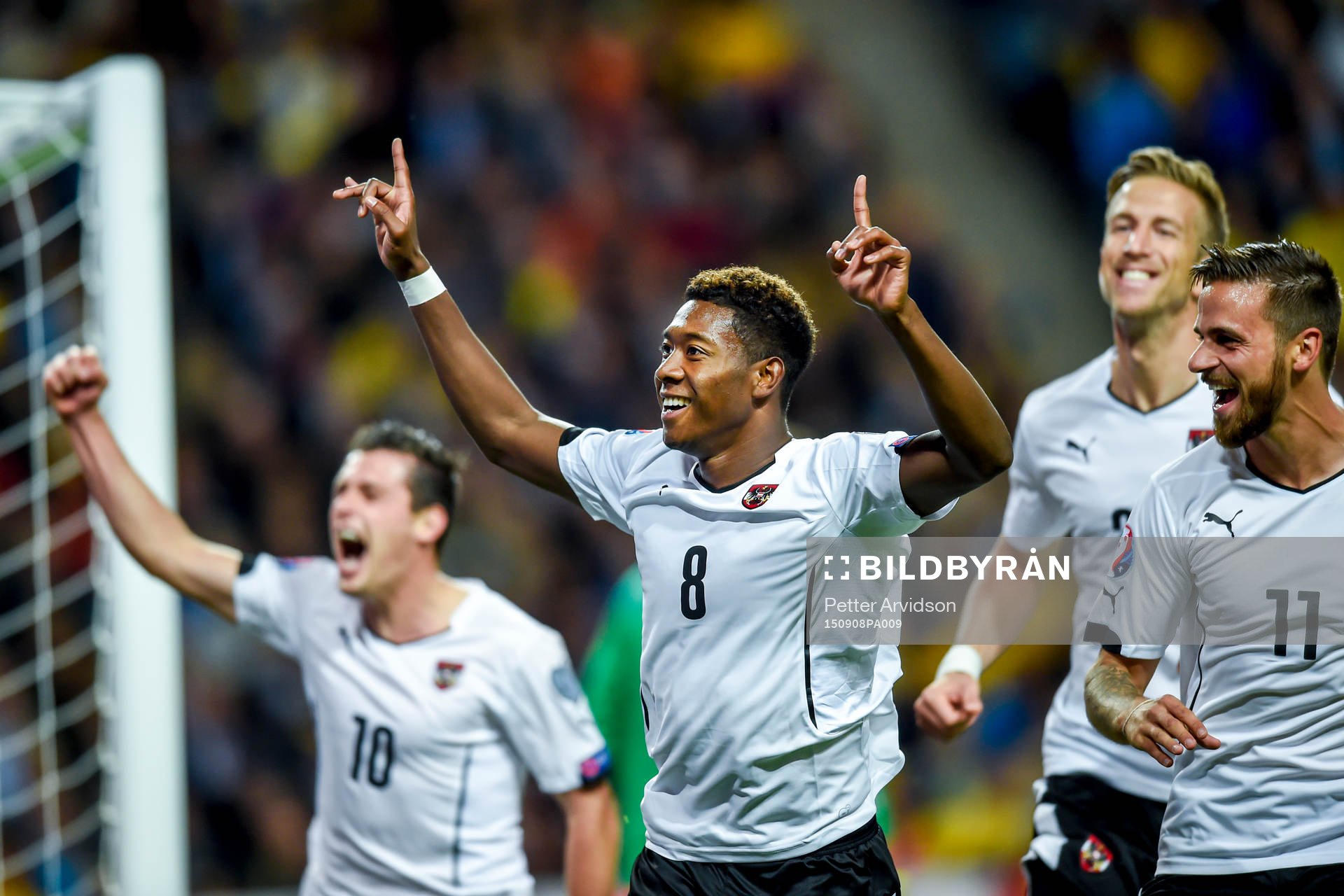 Österrikes David Alaba jublar