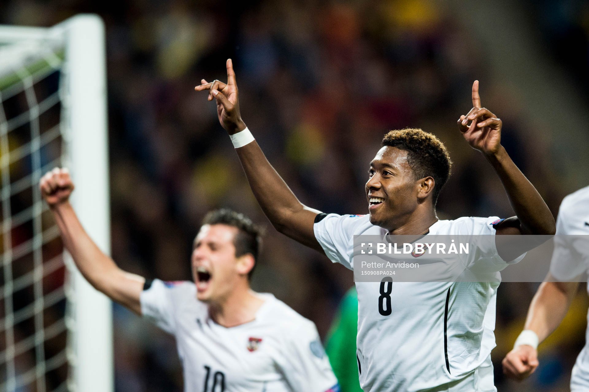 Österrikes David Alaba jublar
