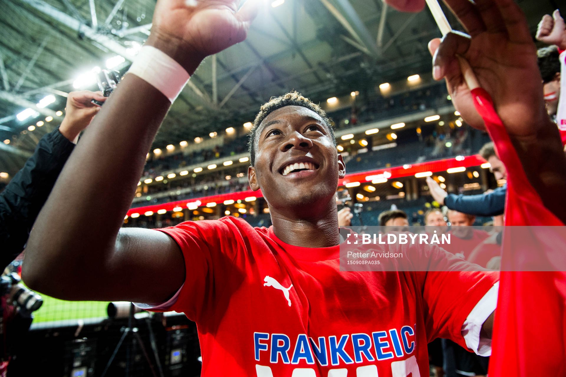 Österrikes David Alaba jublar