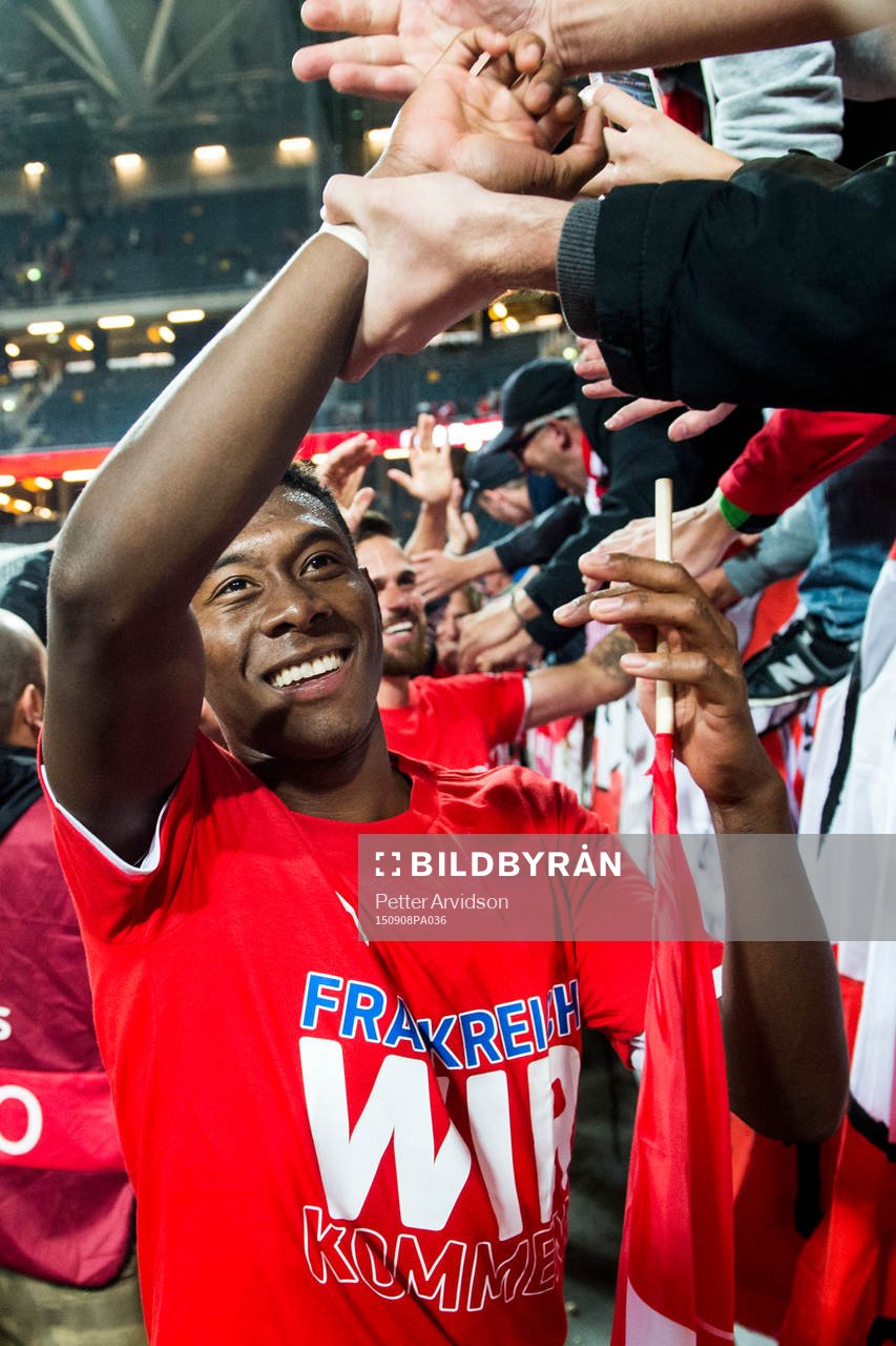 Österrikes David Alaba jublar