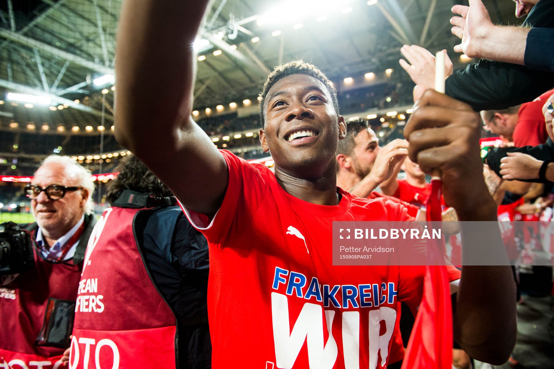 Österrikes David Alaba jublar