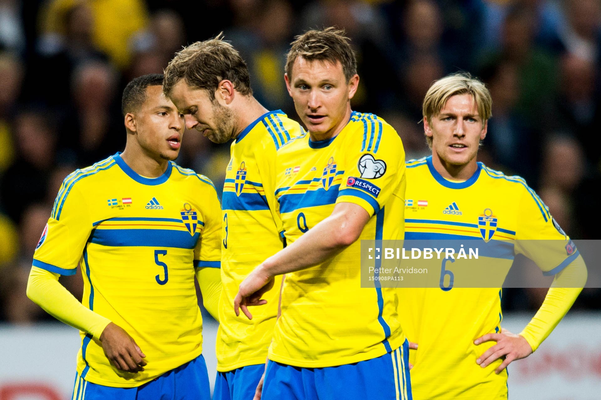 Sveriges Martin Olsson, Mikael Antonsson, Kim Källström