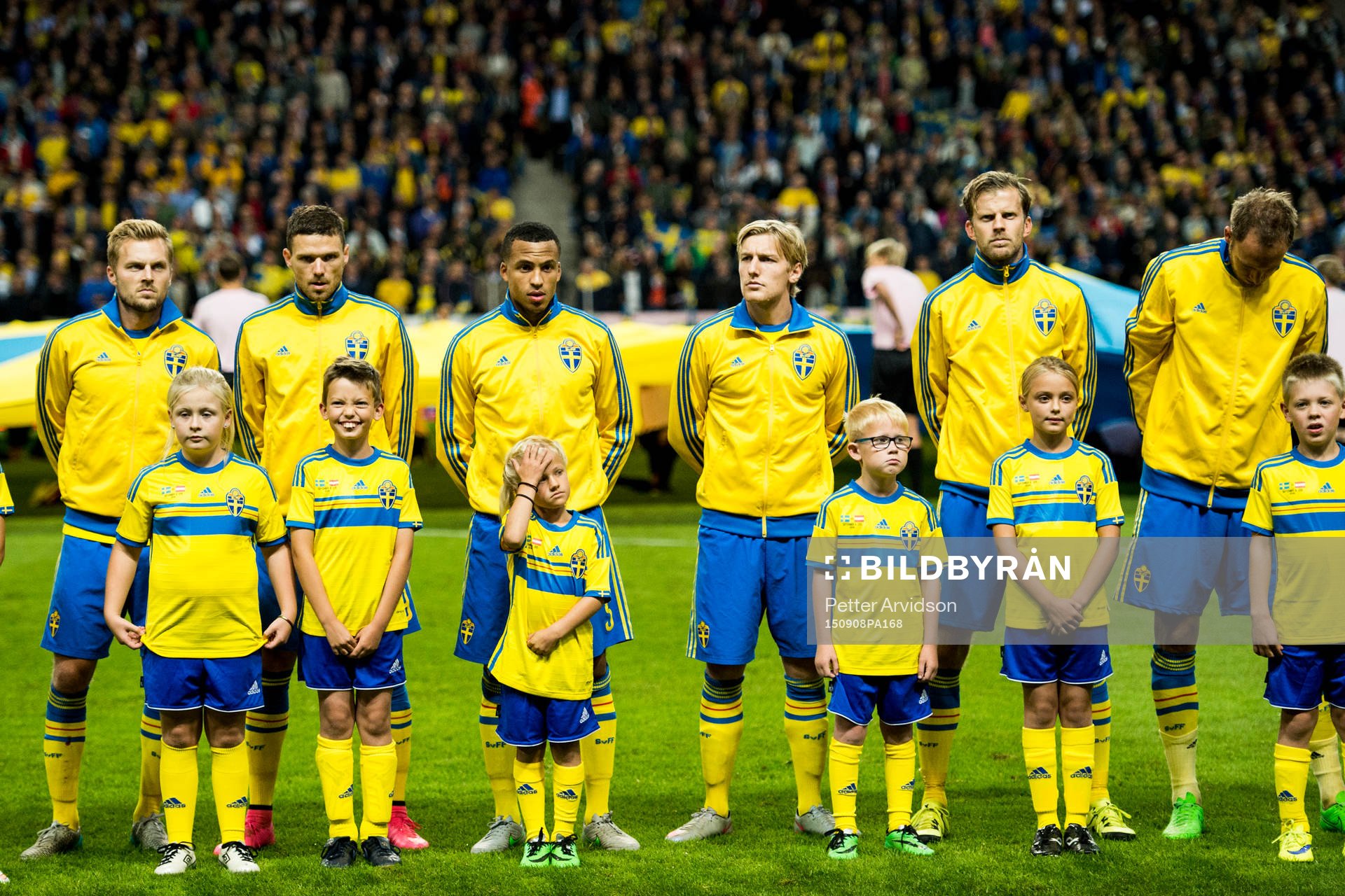 Sveriges Sebastian Larsson, Marcus Berg, Martin Olsson,