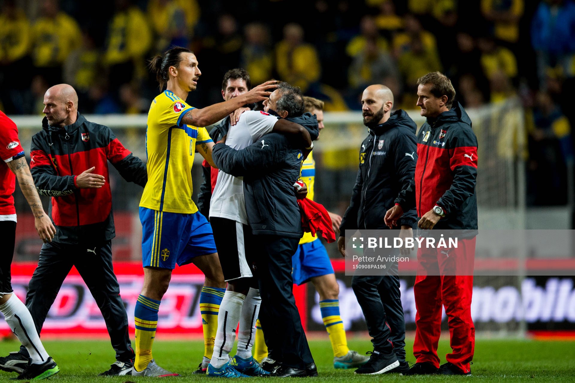 Sveriges Zlatan Ibrahimovic klappar om Österrikes David