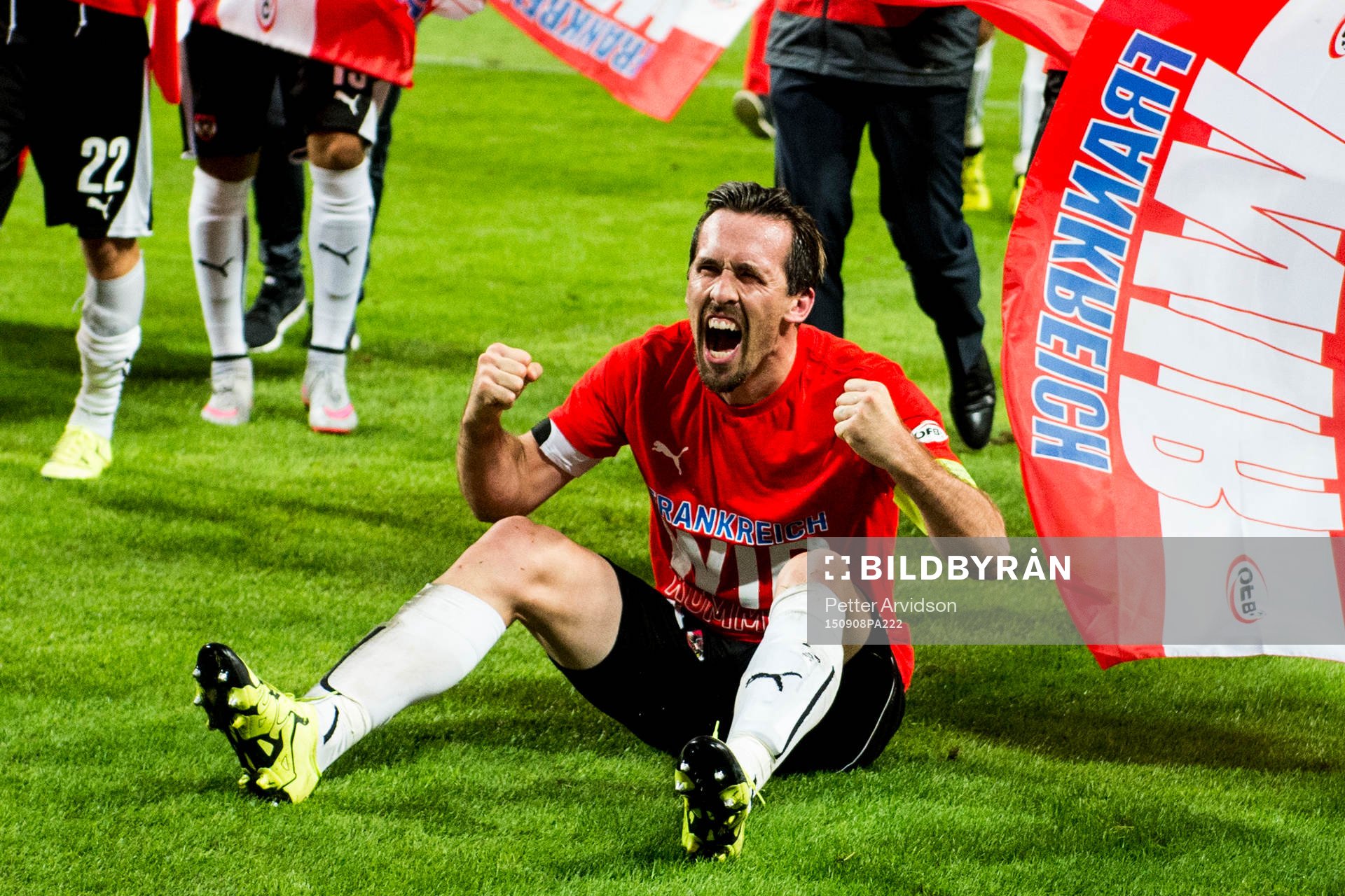 Österrikes Christian Fuchs jublar