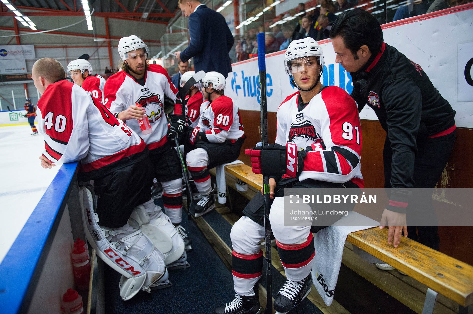 Malmö Redhawks målvakt Pontus Sjögren, Andreas Thuresson