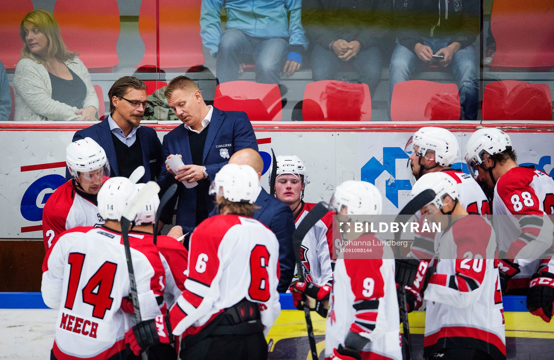 Malmö Redhawks tränare Björn Hellkvist och assisterande