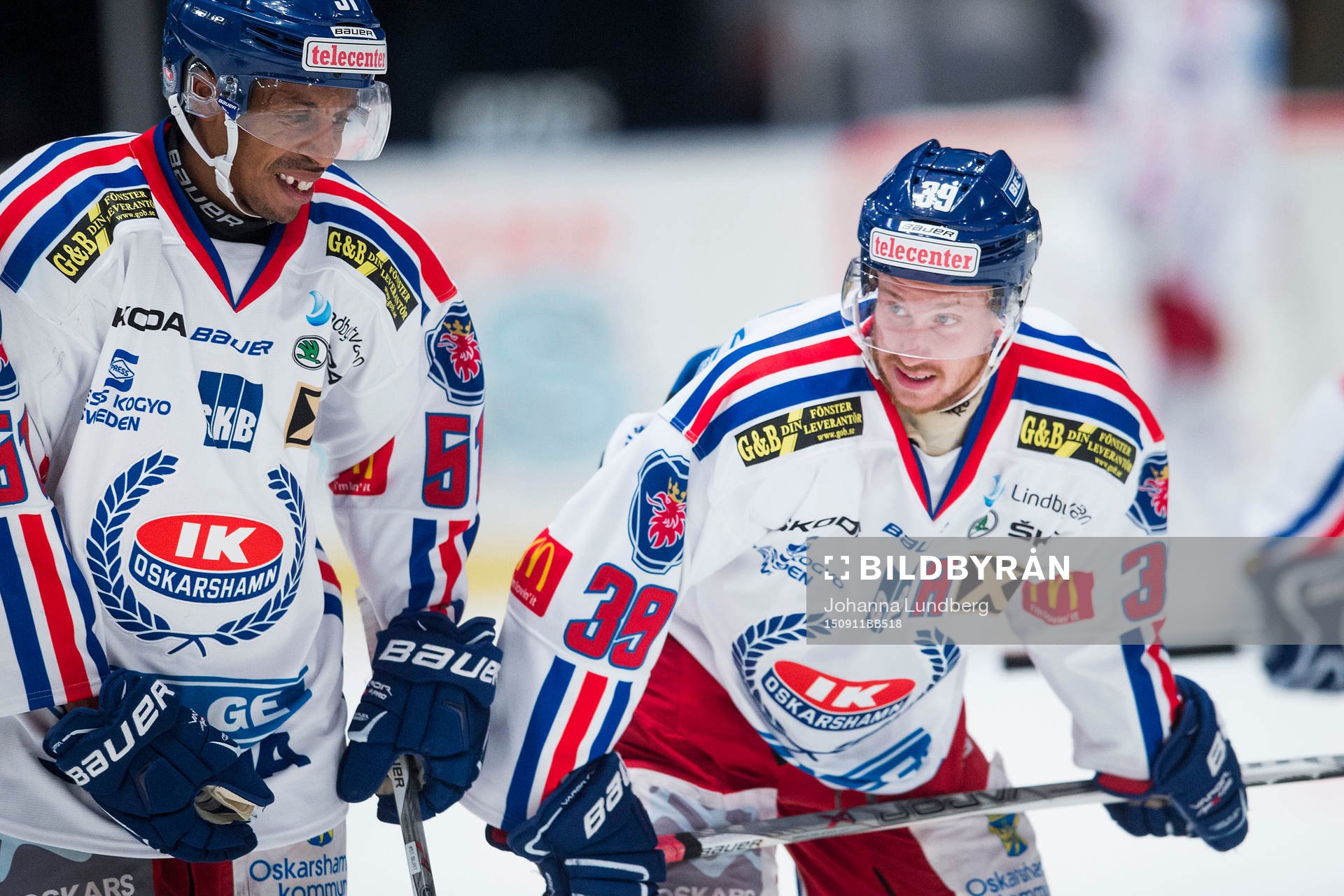 Oskarshamns Cameron Burt och Victor Svensson