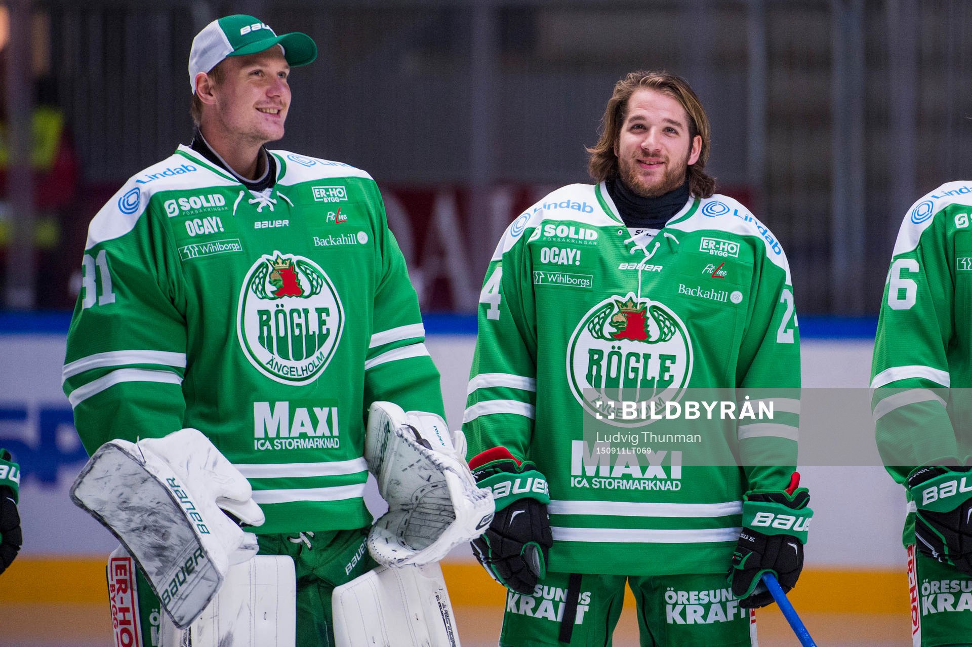 Rögles målvakt Lars Volden och Alex Aleardi