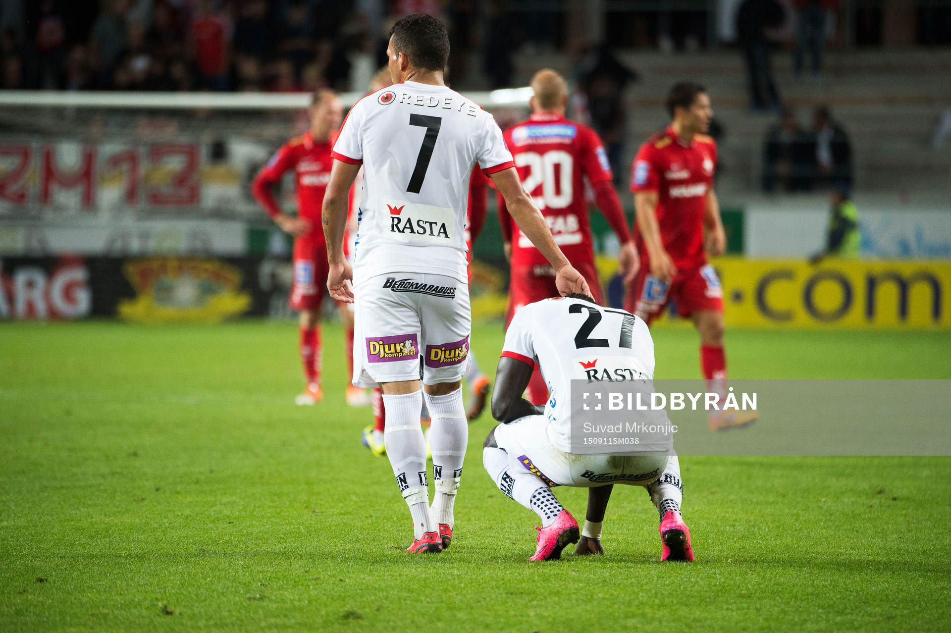 Kalmarspelarna Ismael Silva Lima och Papa Alioune Diouf