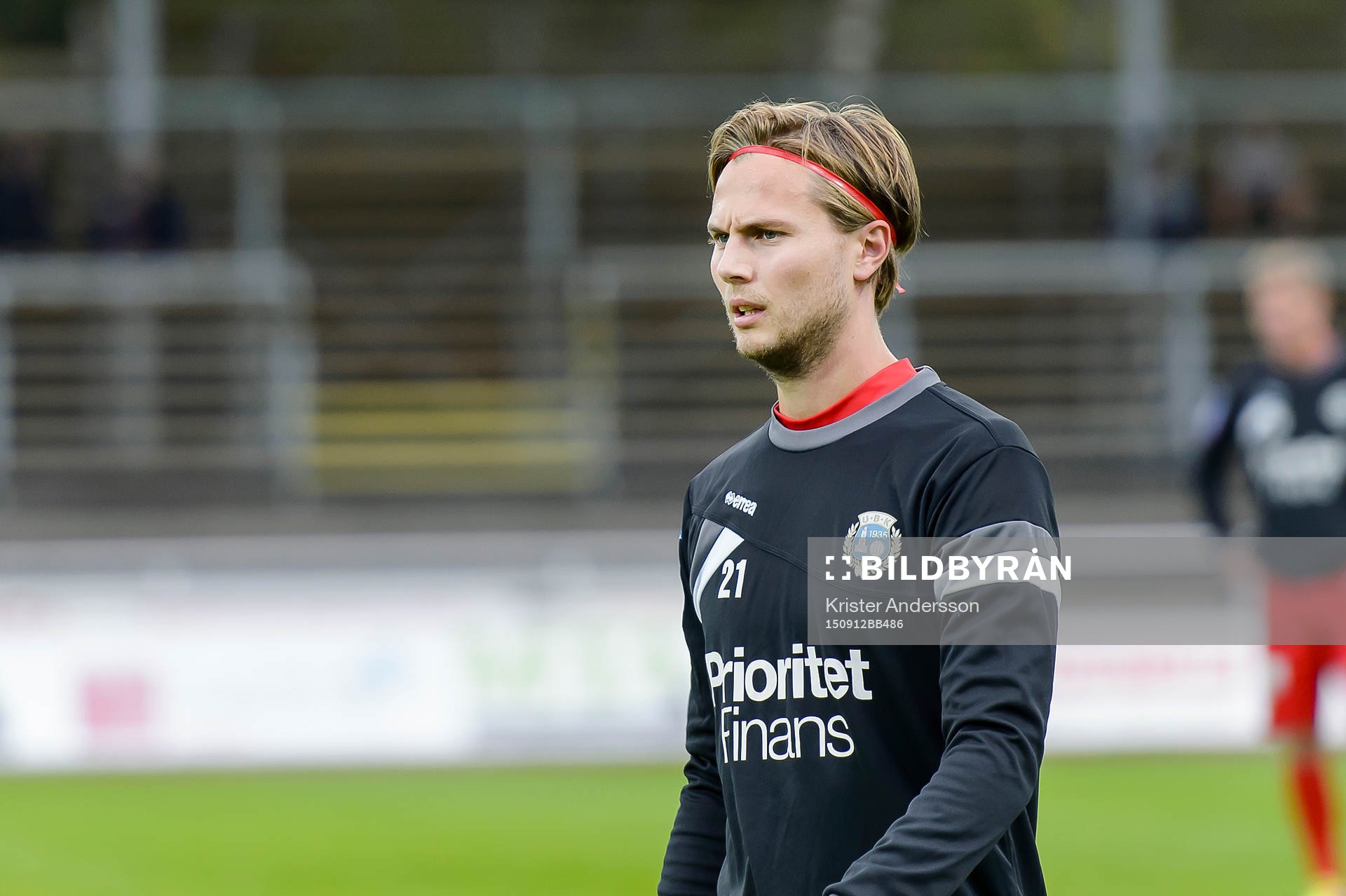 Utsiktens Jonas Hellgren före fotbollsmatchen i Superettan
