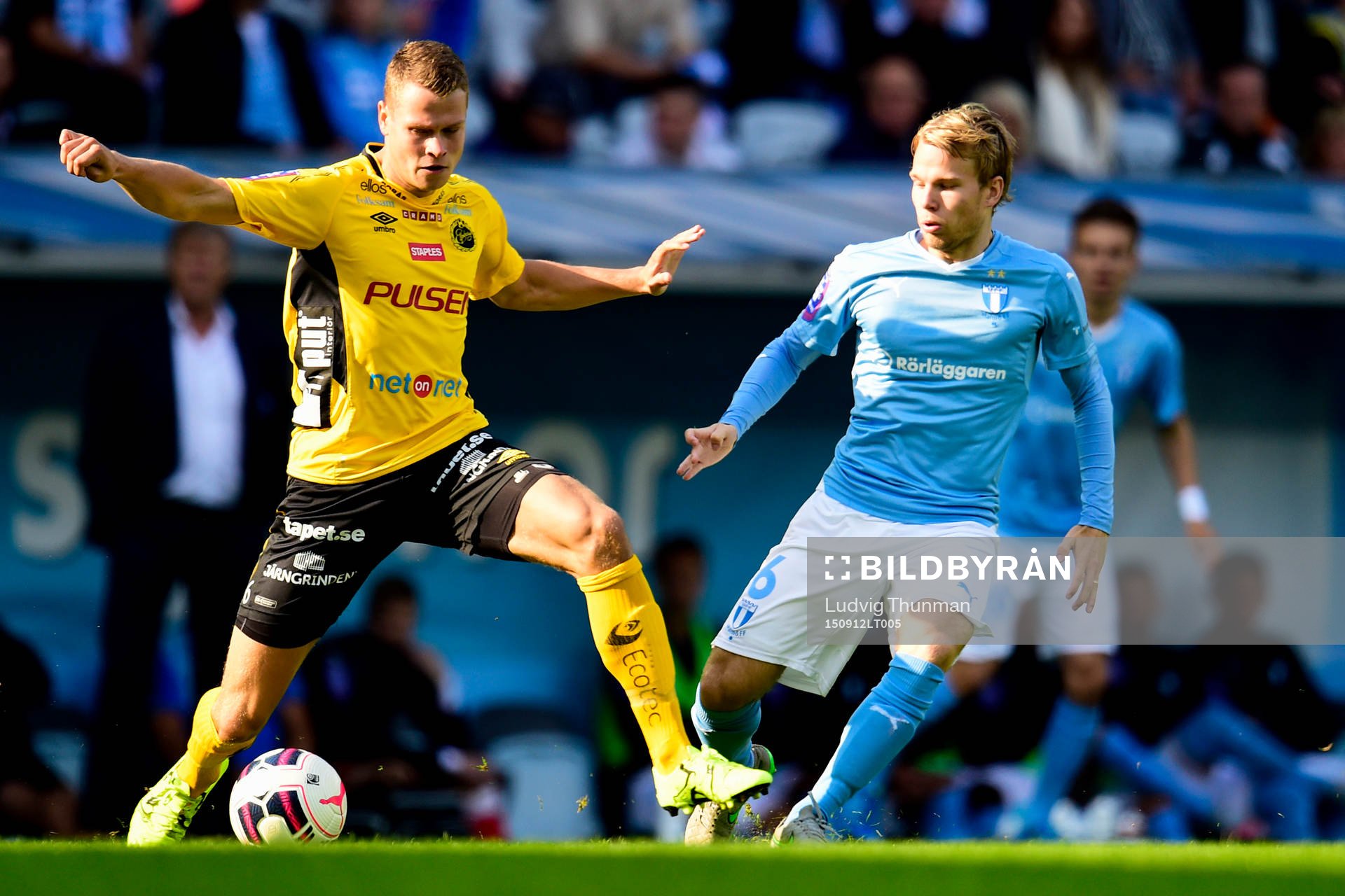 Elfsborgs Viktor Claesson och Malmö FFs Markus Halsti
