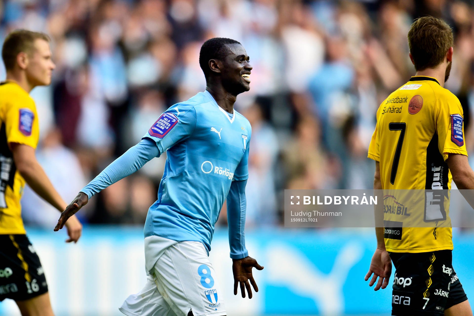 Malmö FFs Enock Kofi Adu jublar