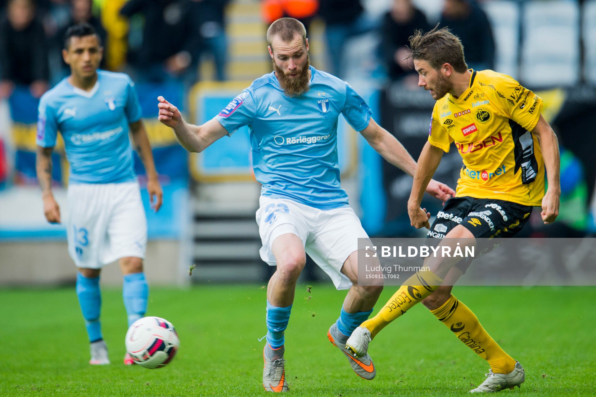 Malmö FFs Jo Inge Berget och Elfsborgs Marcus Rohdén