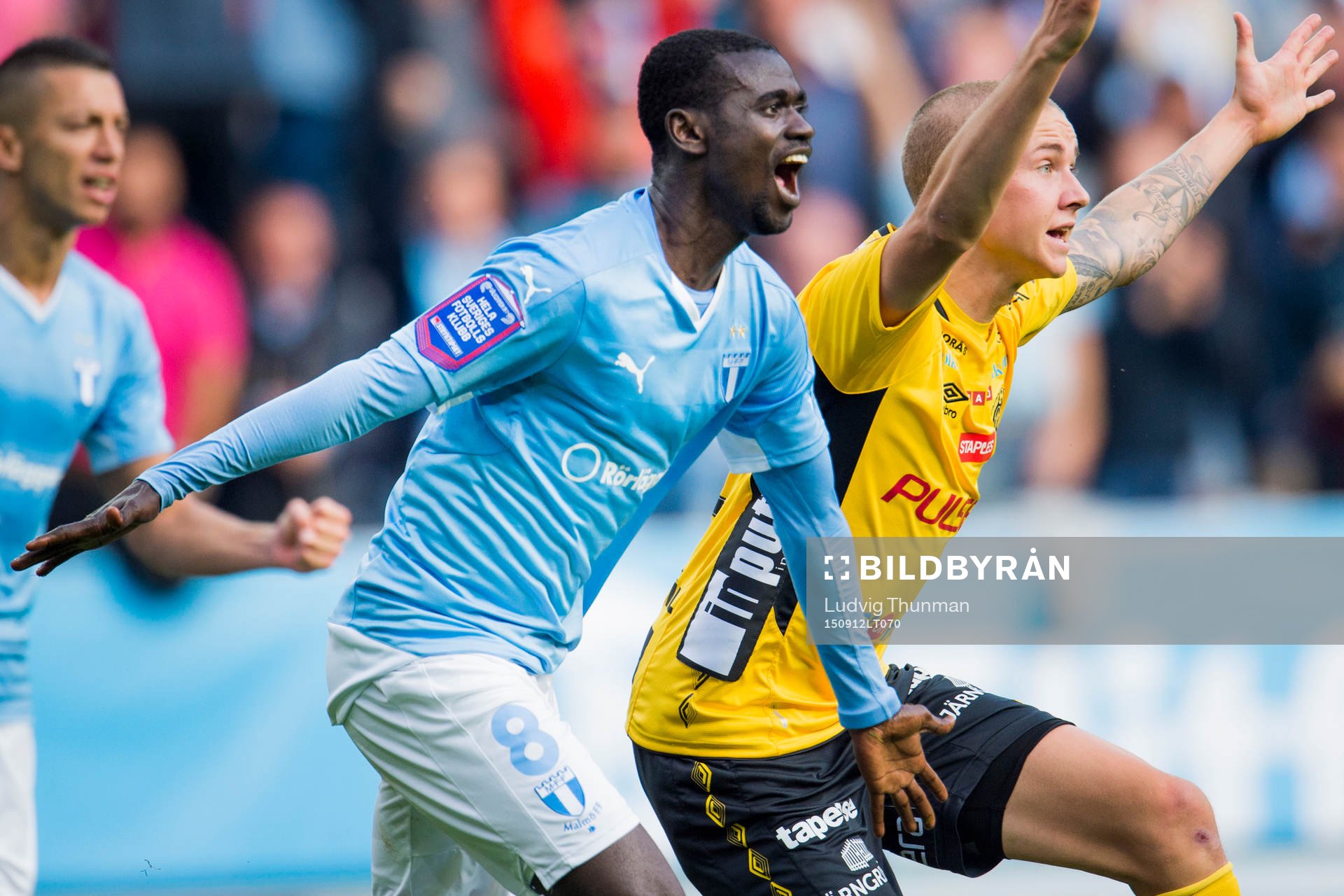 Malmö FFs Enock Kofi Adu jublar