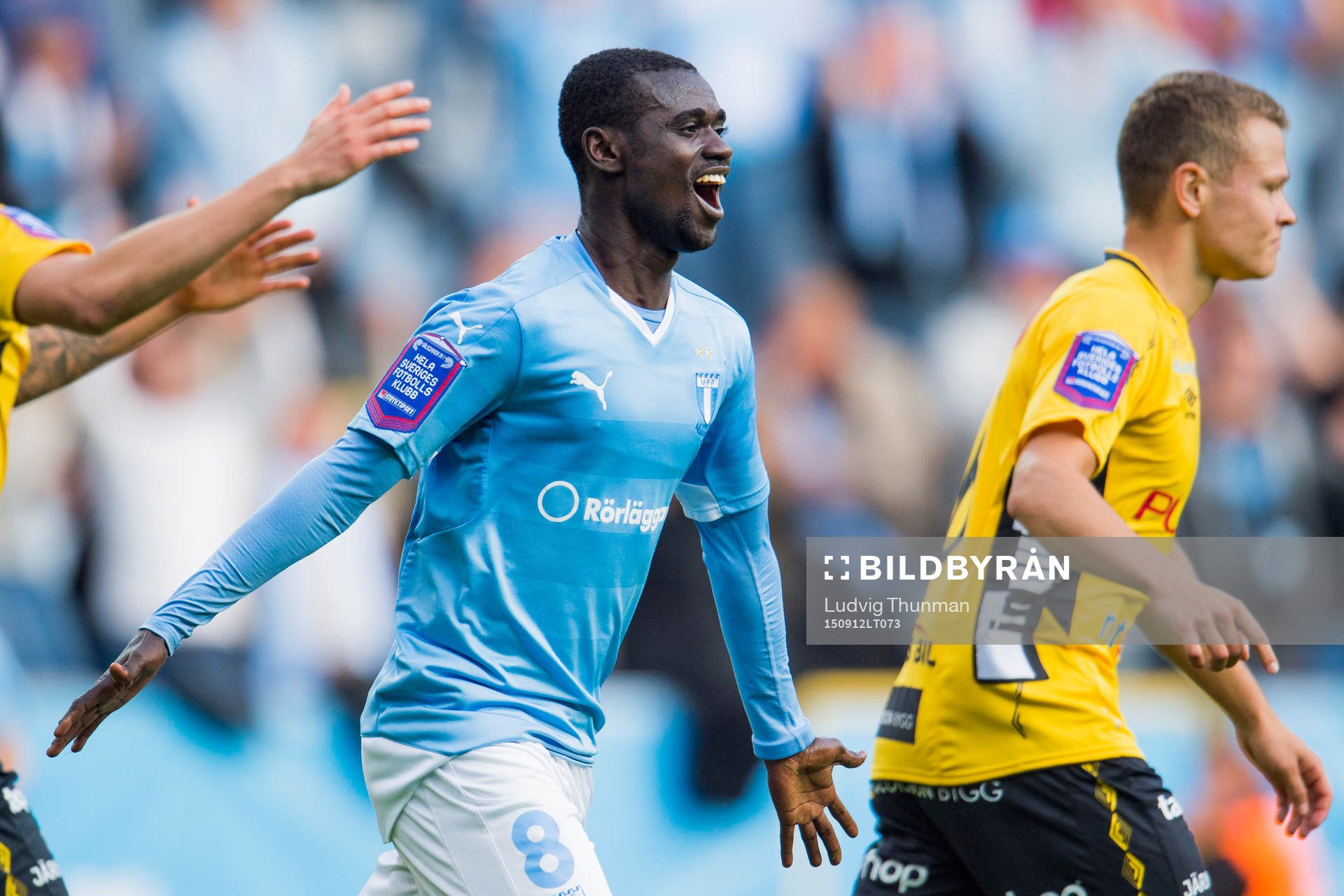 Malmö FFs Enock Kofi Adu jublar