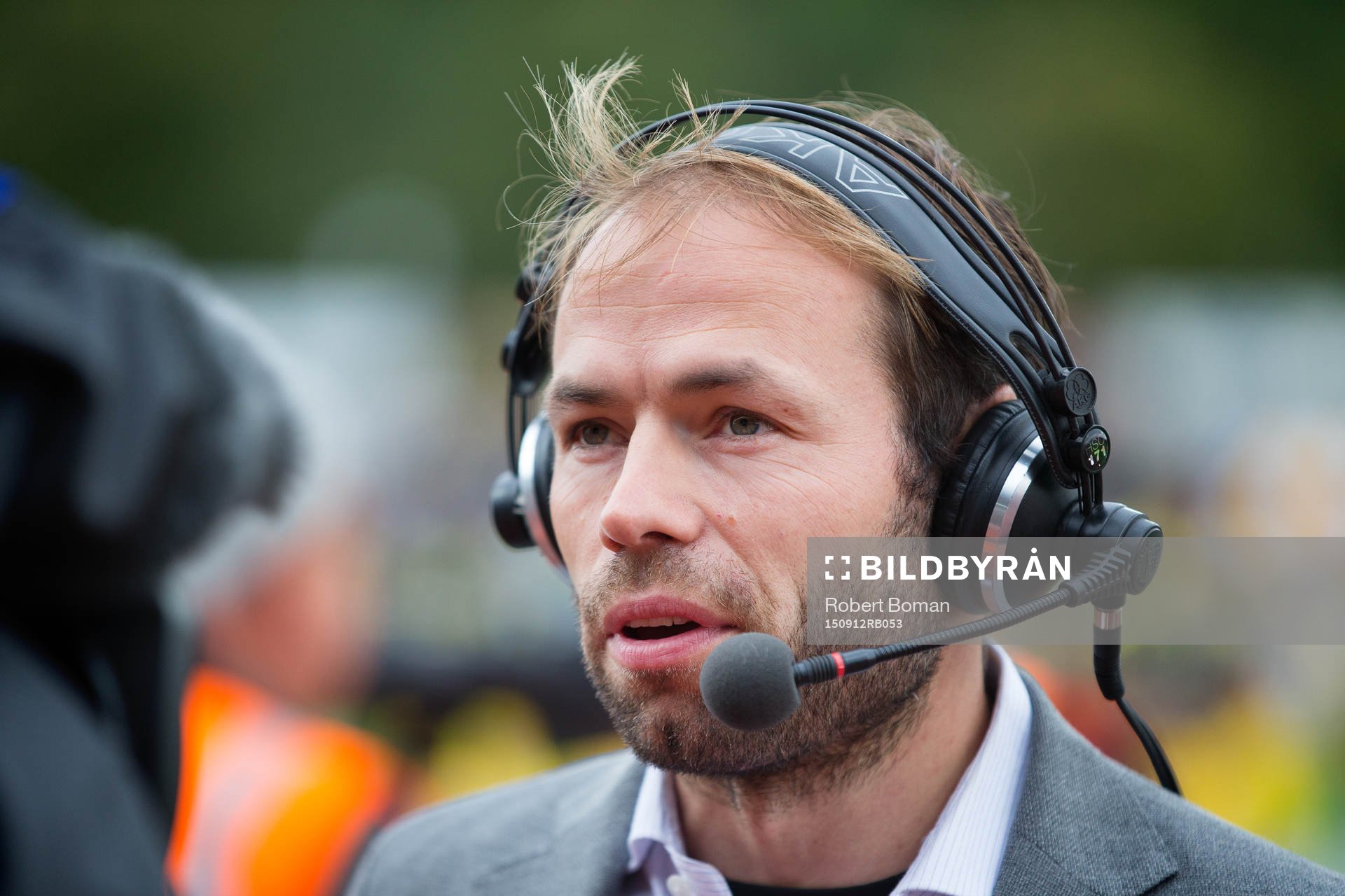 s tränare Andreas Alm i en intervju före fotbollsmatchen