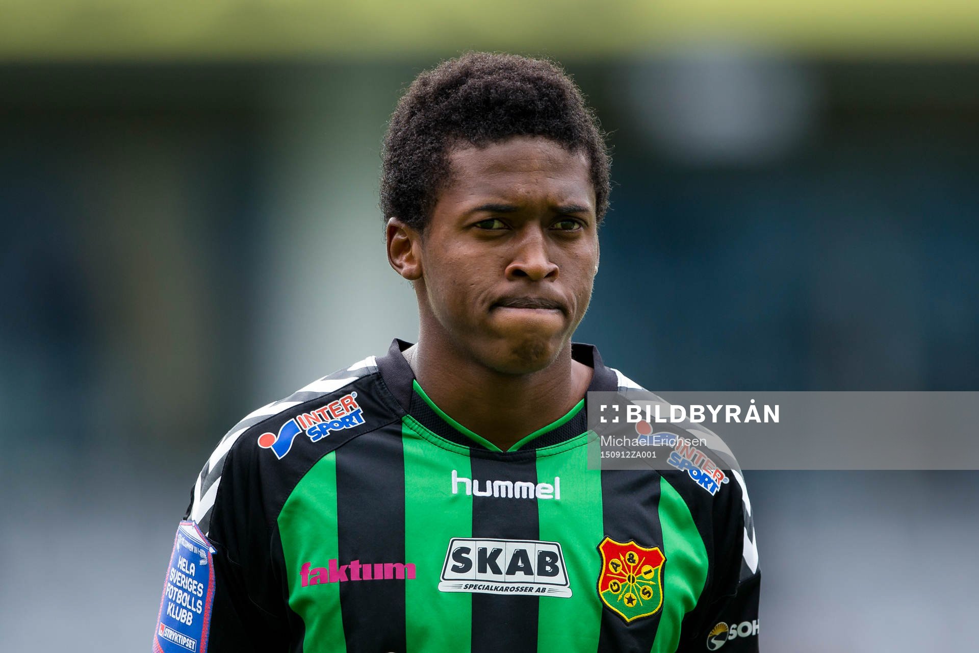 GAIS Luther Singh innan fotbollsmatchen i Superettan mellan