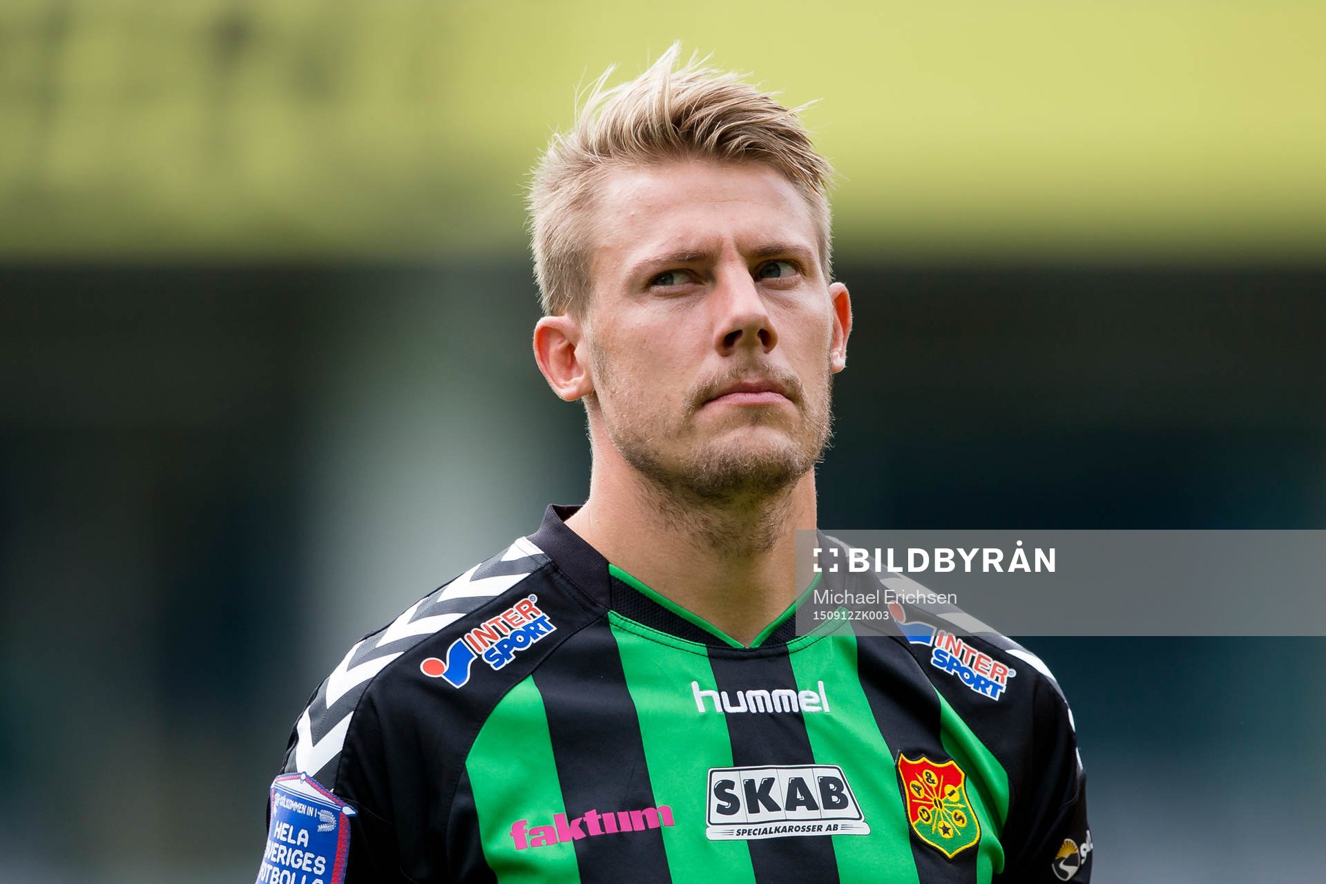 GAIS lagkapten Patrik Ingelsten innan fotbollsmatchen i