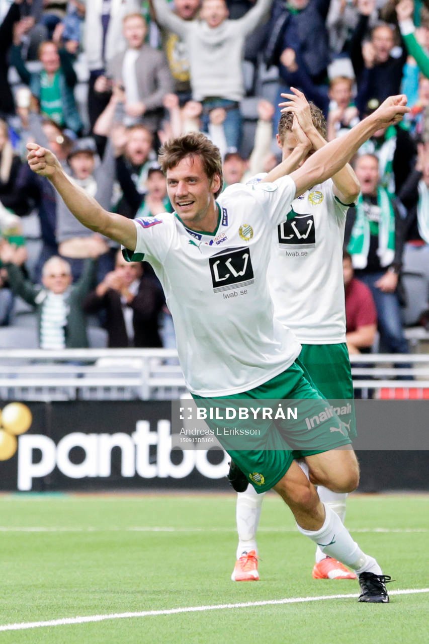 Hammarbys Jakob Orlov jublar