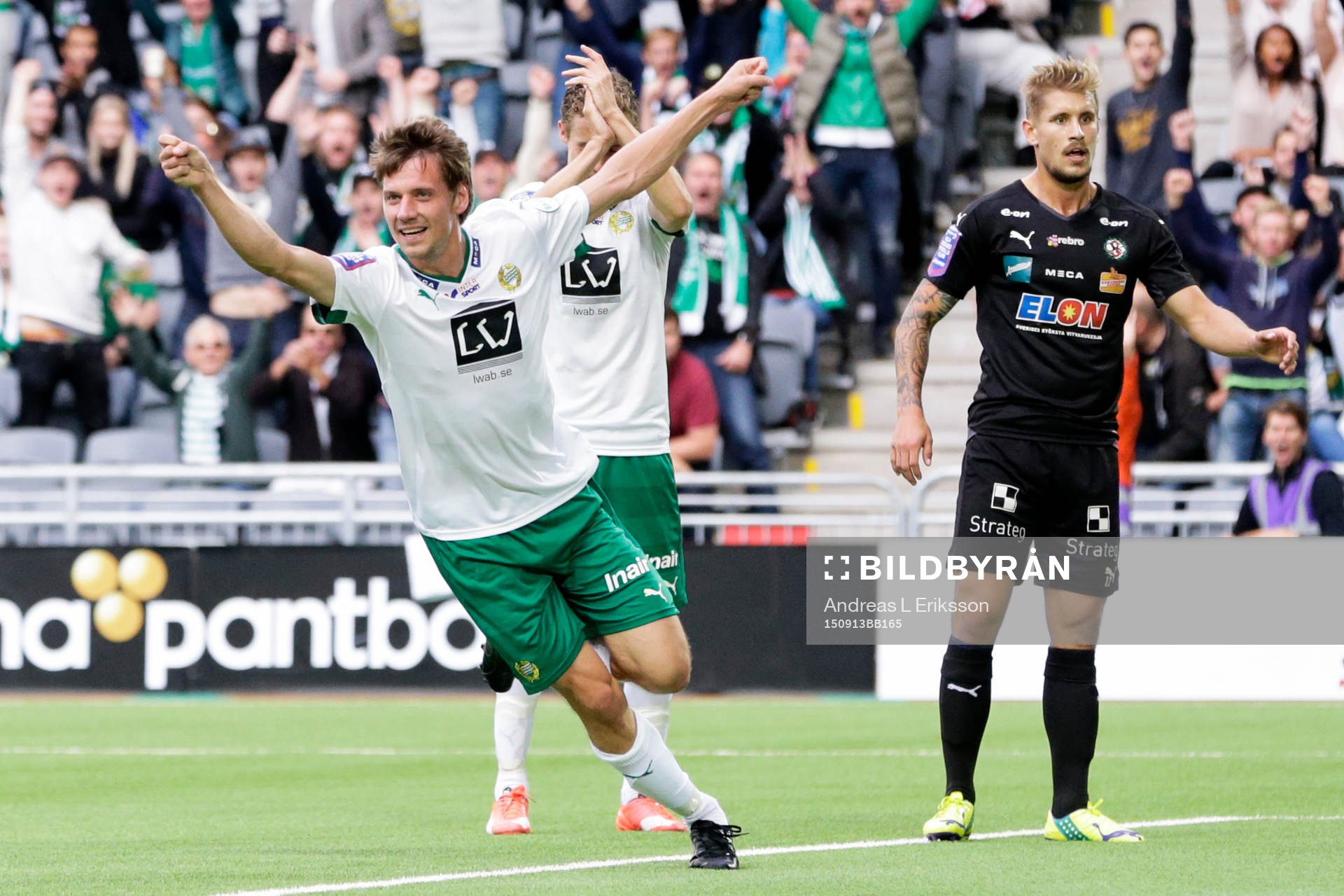 Hammarbys Jakob Orlov jublar