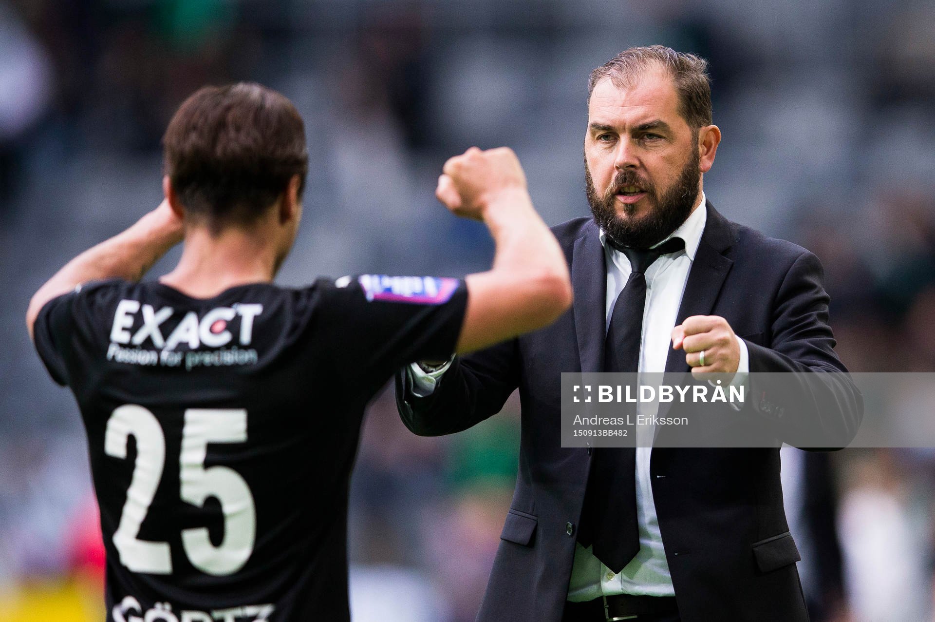 Örebros Nordin Gerzic och tränare Alexander Axén