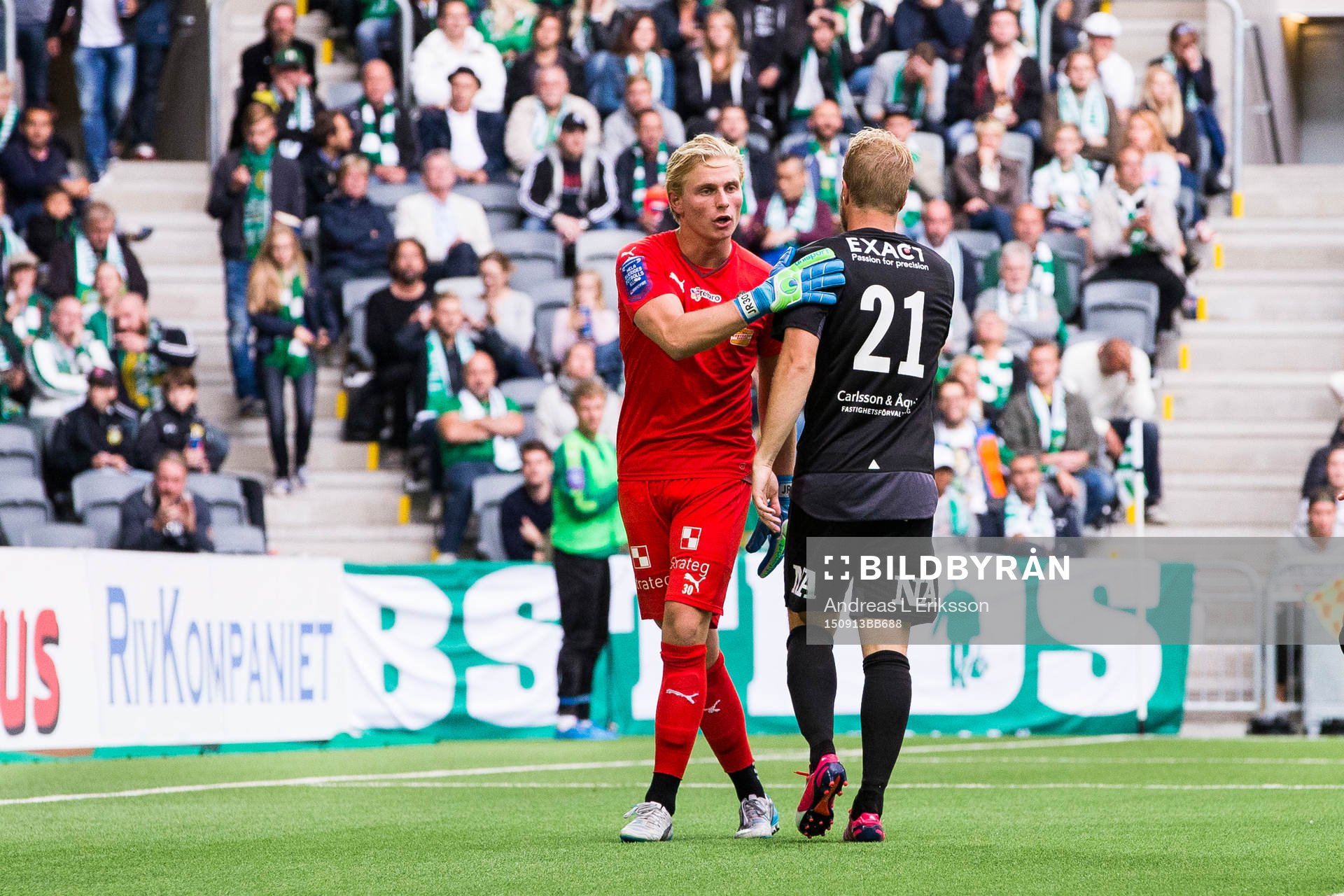 Örebros målvakt Jacob Rinne och Christoffer Wiktorsson