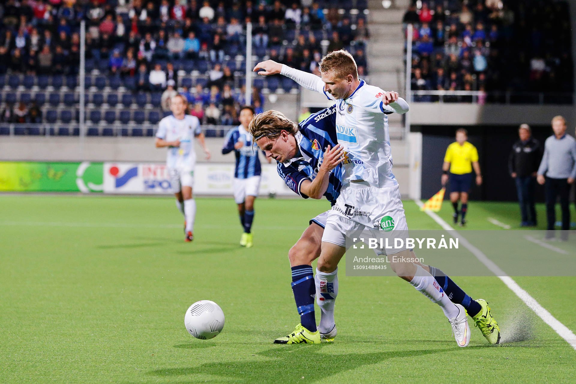 Djurgårdens Tim Björkström och Gefles Johan Bertilsson