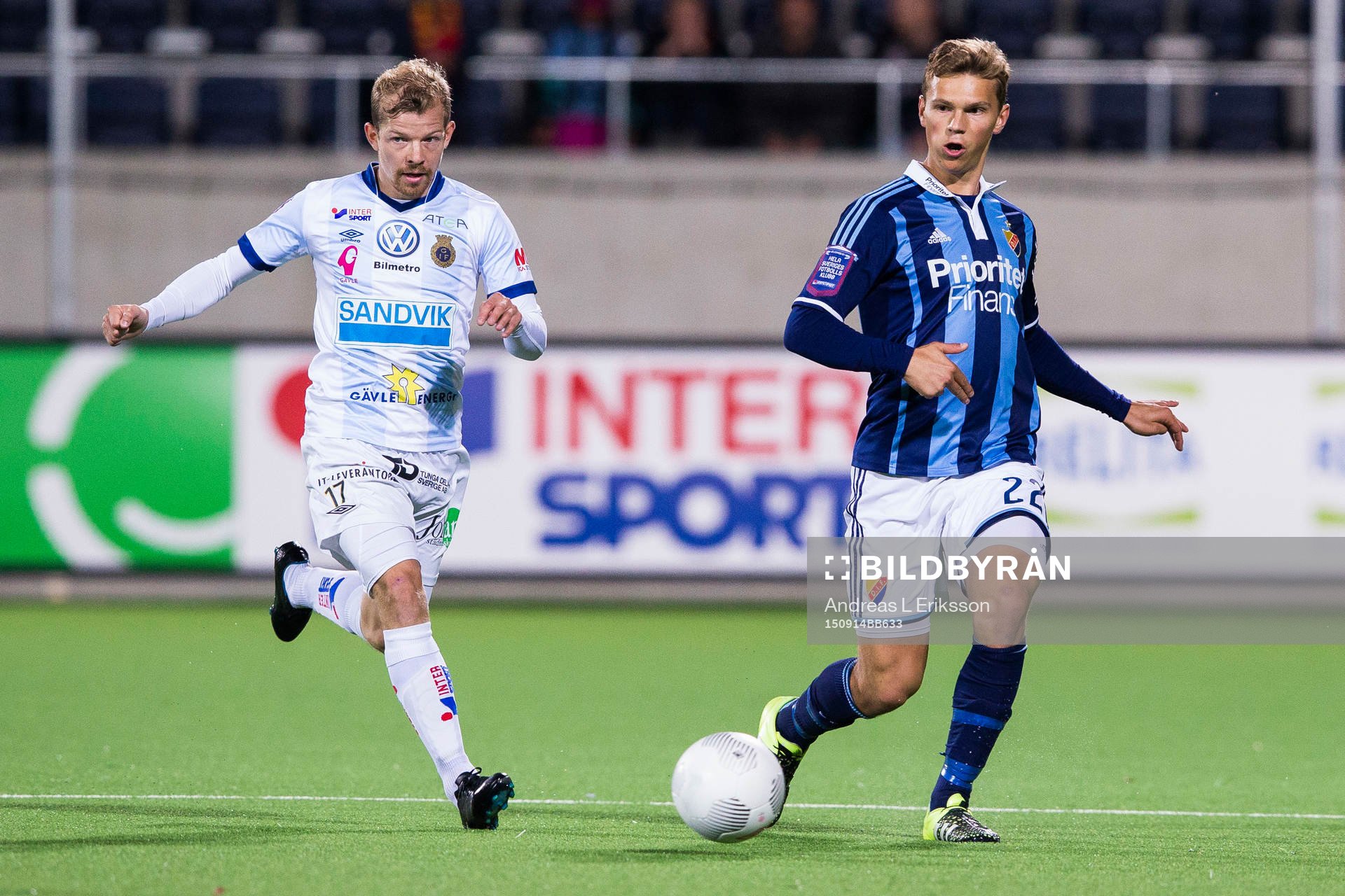 Gefles Jonas Lantto och Djurgårdens Jesper Karlström